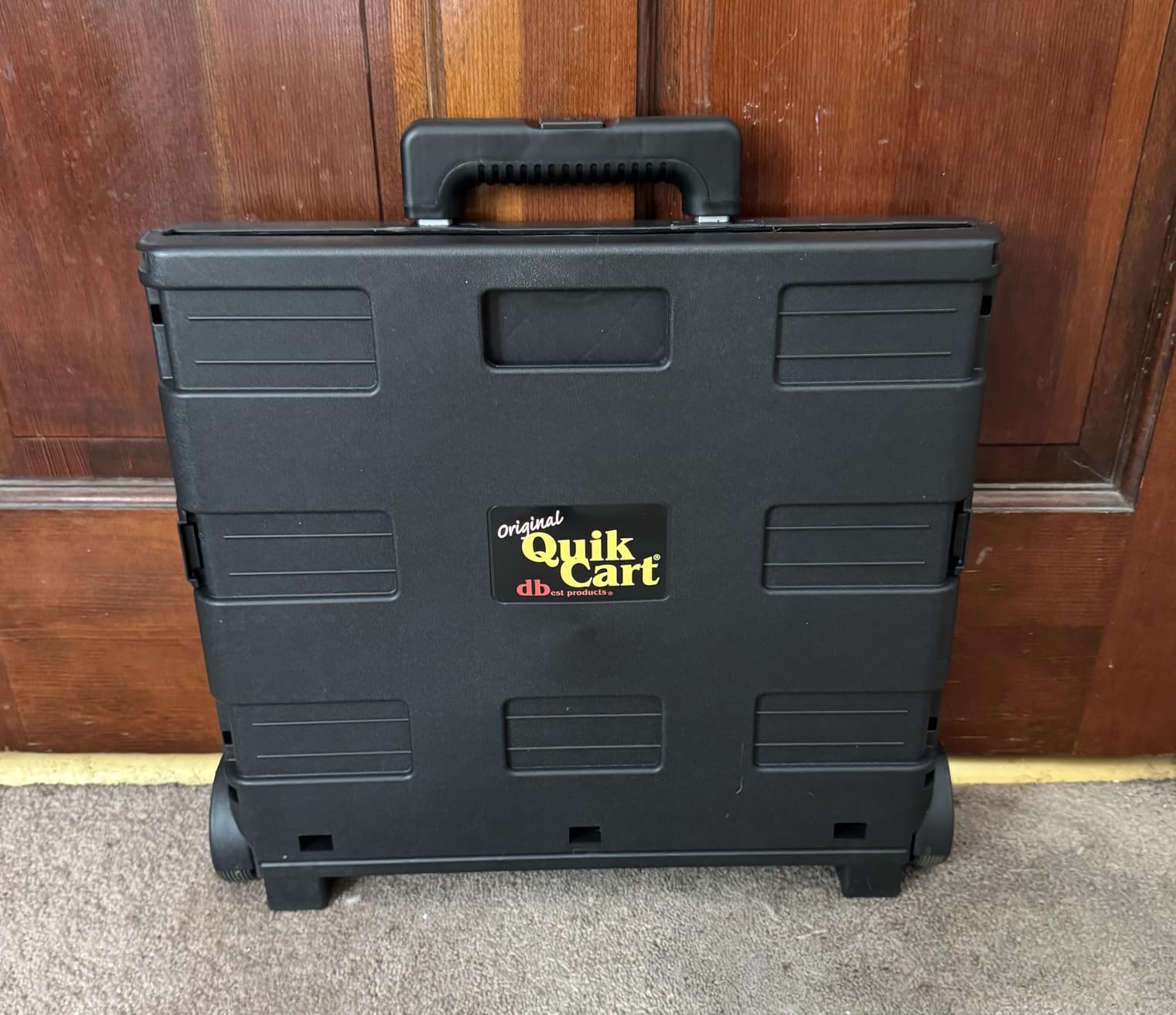 dbest Products Quik Cart Standard Collapsible Rolling Crate - Blue Lid customer photo 1