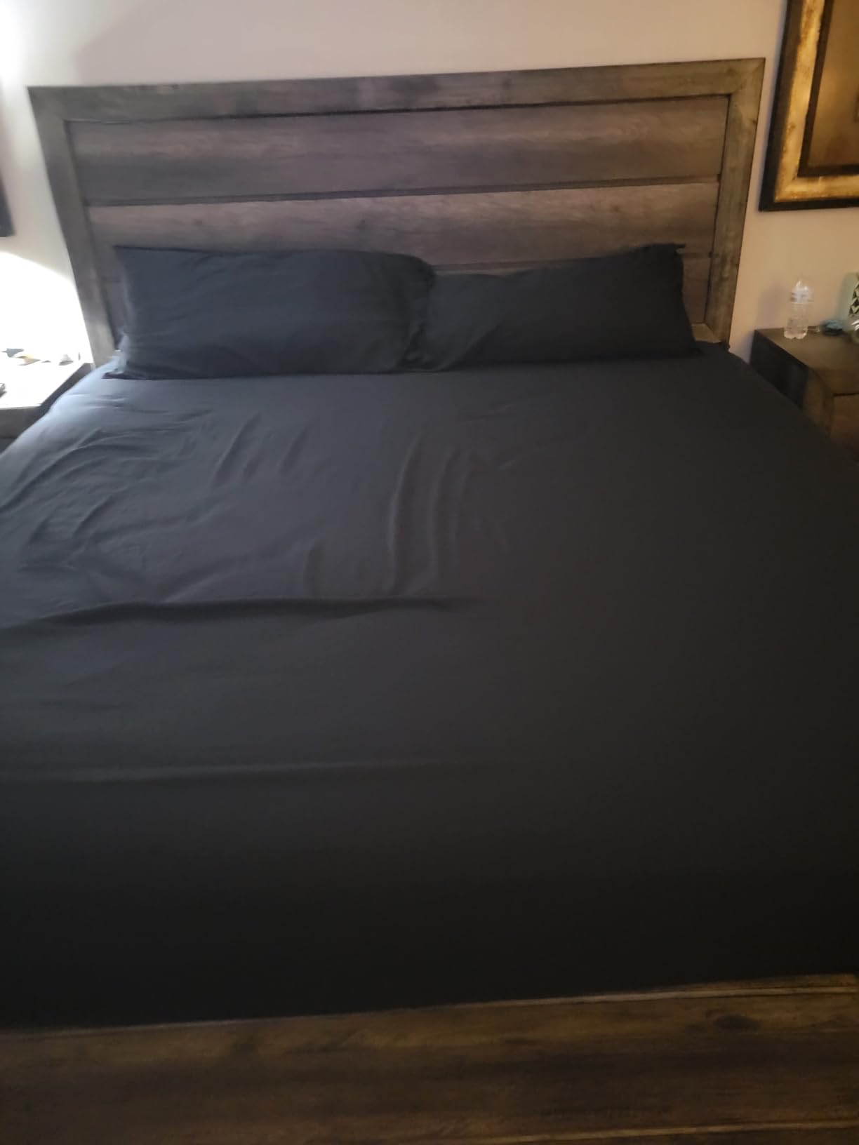 King Sheets by Pure Bamboo, Genuine 100% Organic Viscose Derived from Bamboo Bed Sheet Set, Luxuriously Soft & Cooling, Double Stitching, 2 Year Quality Promise (King, Sea Glass) customer photo 2
