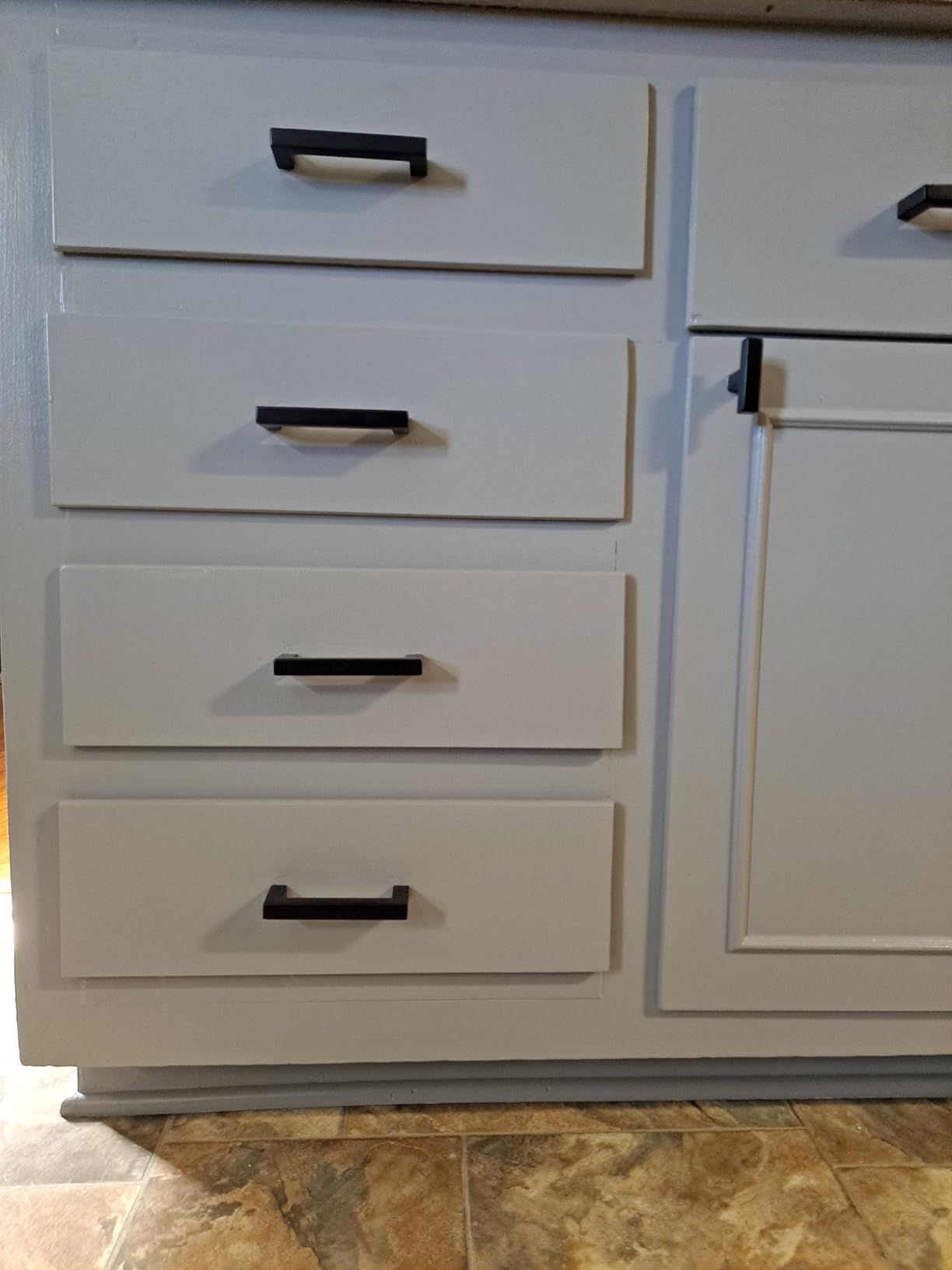KNOBWELL 6 Pack 5 inch Black Cabinet Handles Drawer Pulls Kitchen Handles customer photo 2