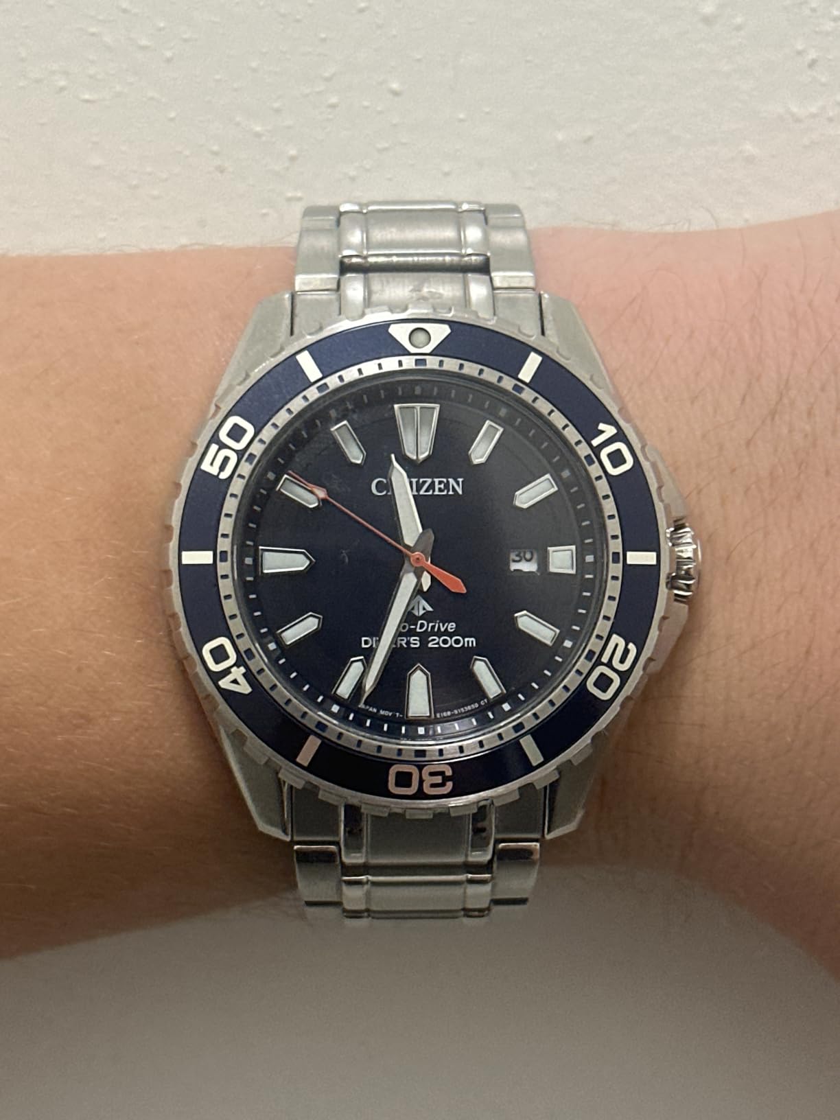 Citizen Men's Promaster Sea Eco-Drive Stainless Steel Watch, 3-Hand Date, One-Way Rotating Bezel, ISO Compliant, Luminous Hands and Markers customer photo 2