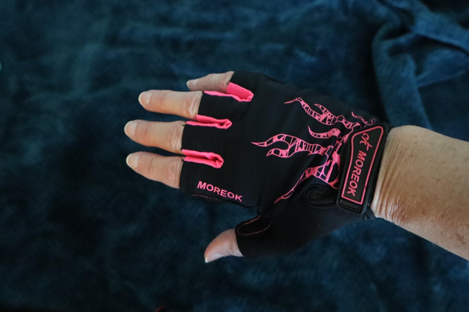MOREOK Cycling Gloves Bike Bicycle Gloves, Half Finger 5MM Gel Anti-Slip customer photo 1