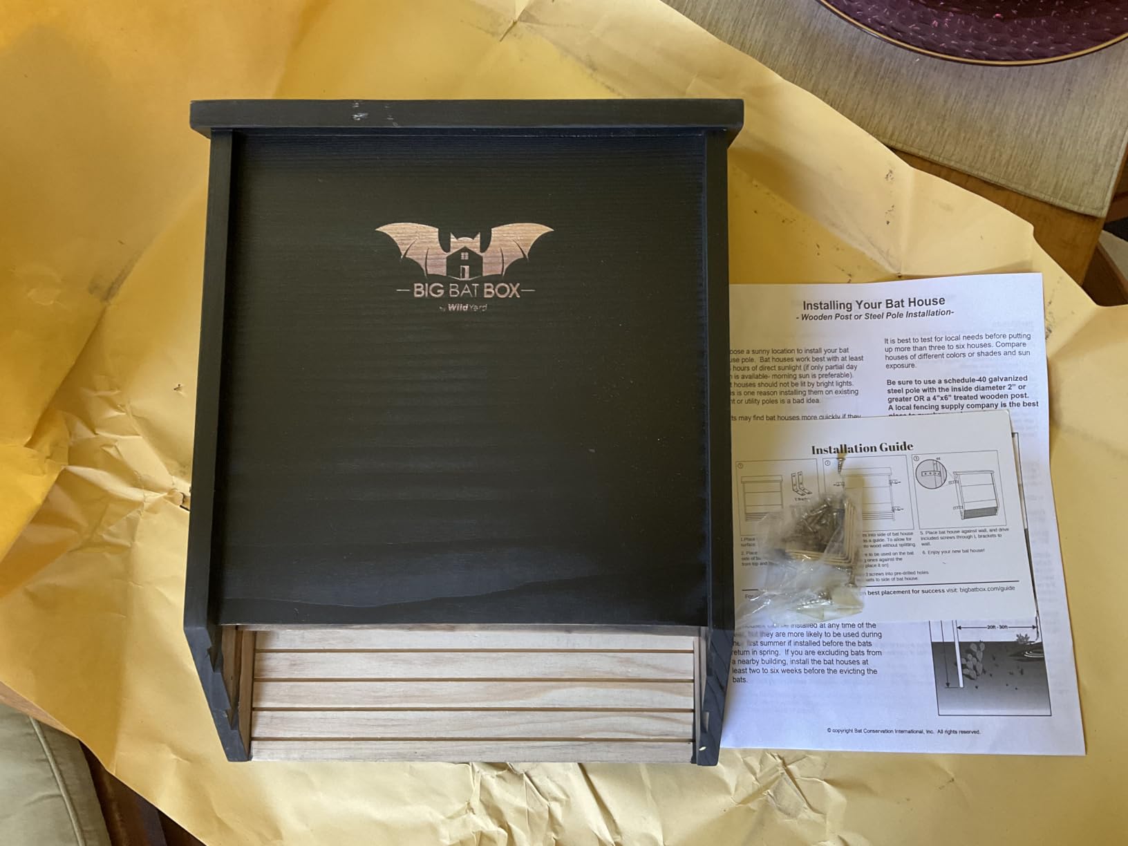 WildYard Bat House for Outdoors - Extra Large 3 Chamber, Brown, 200 Bats customer photo 2