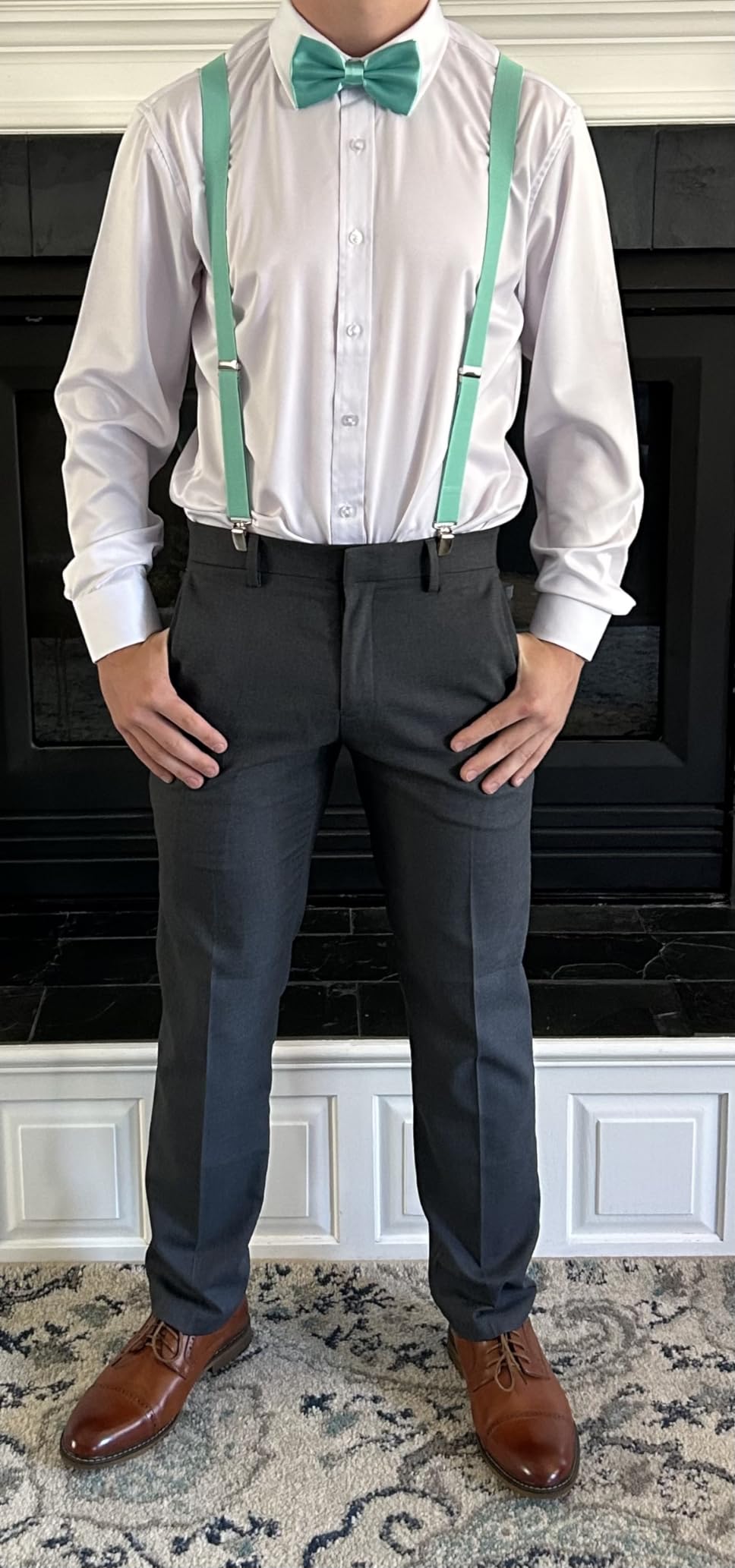 Kenneth Cole Reaction Men's Stretch Weave Slim Fit Dress Pant customer photo 1