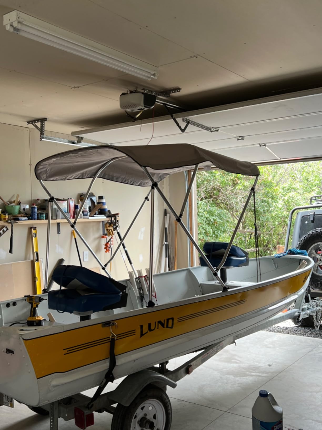 Seamander Bimini Top for Boats,10 Color Options,14 Different Sizes,6061-T6 1.5mm wall Thickness Aluminum Frame,4 Adjustable Straps & 2 Rear Support Poles,All Hardwares&Storage Boot customer photo 1