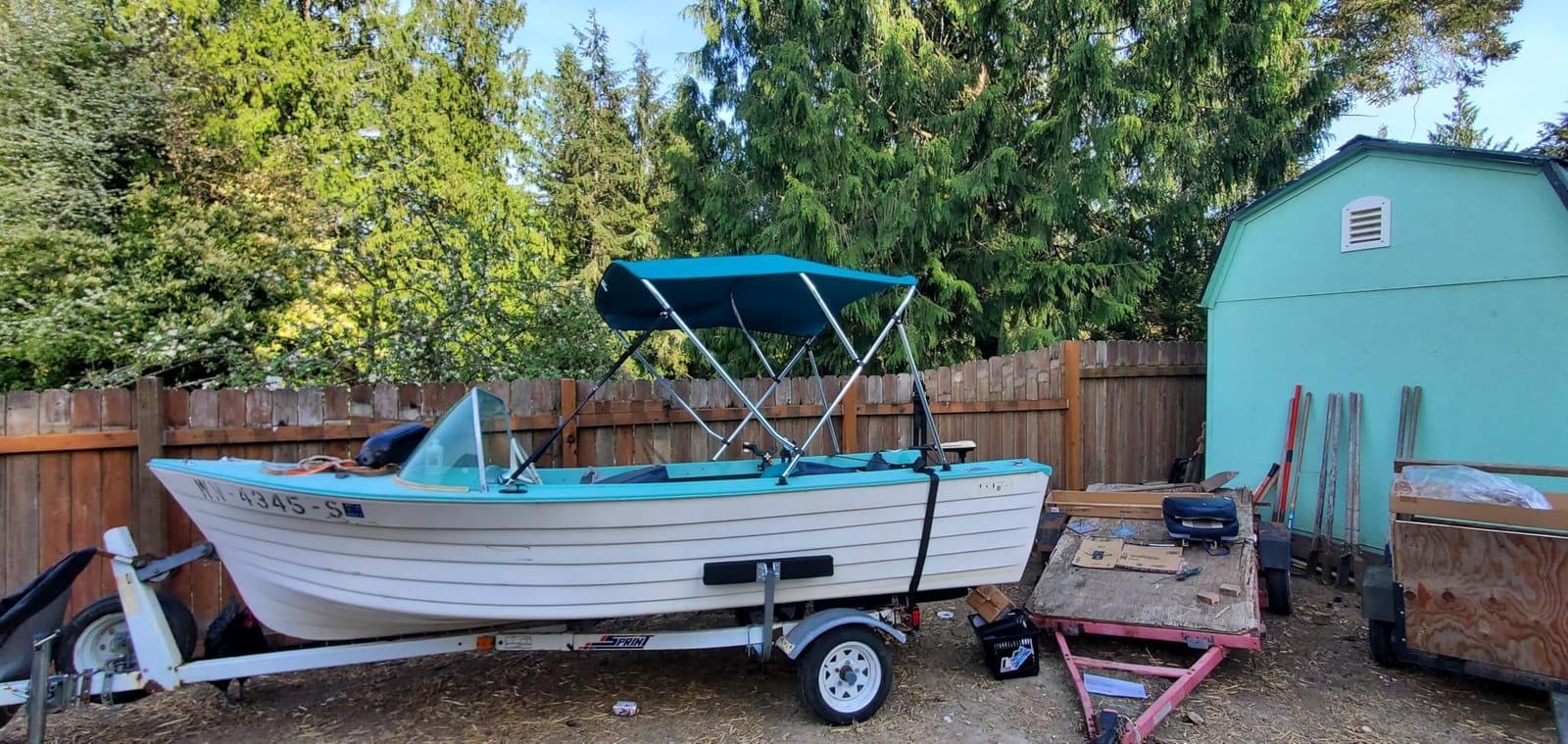 Seamander Bimini Top for Boats,10 Color Options,14 Different Sizes,6061-T6 1.5mm wall Thickness Aluminum Frame,4 Adjustable Straps & 2 Rear Support Poles,All Hardwares&Storage Boot customer photo 2