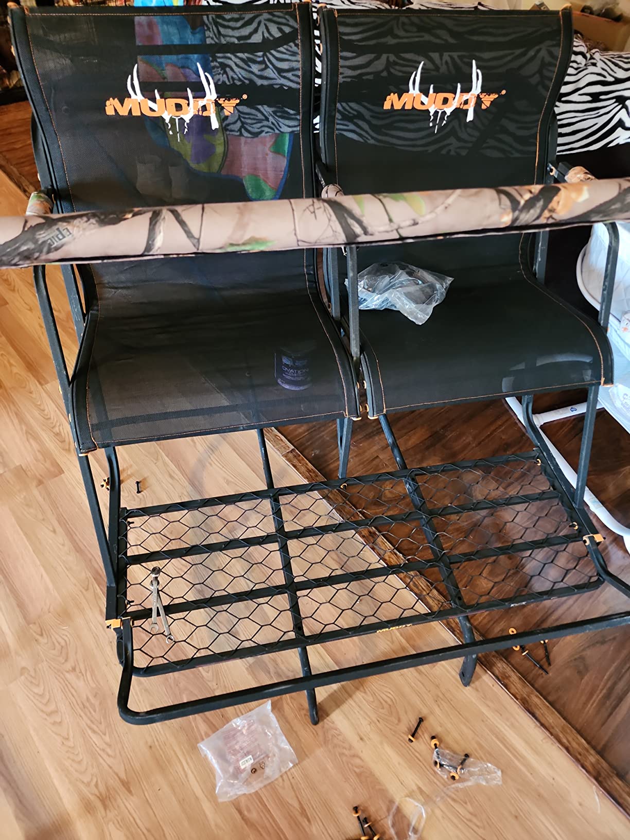Muddy 2 Person Outdoor Hunting Climbing Ladder, Tree Stand with Flex-Tek Seat, 500 Pound Maximum Capacity customer photo 2