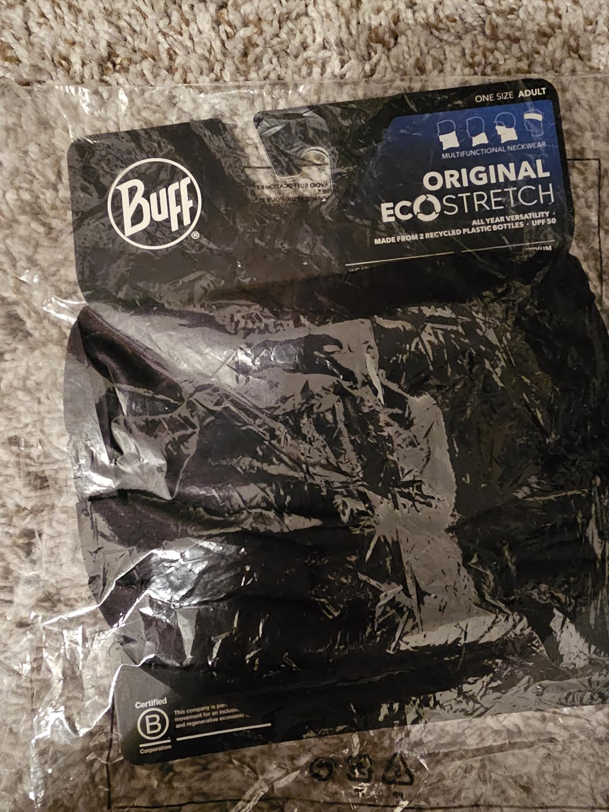 BUFF Original EcoStretch Neck Gaiter, UPF 50 Sun Protection, Breathable, Versatile, Quick Dry, Solid Colors, Adult Size customer photo 2