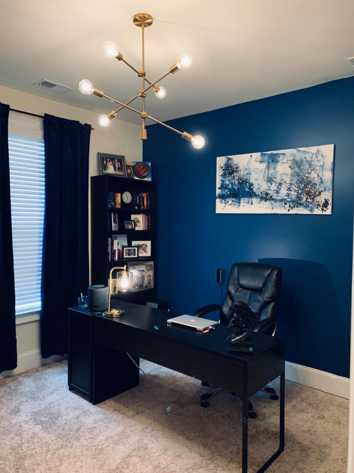 Glidden Interior Paint + Primer: Blue/Sailor's Coat, One Coat, Eggshell, 1-Gallon customer photo 1