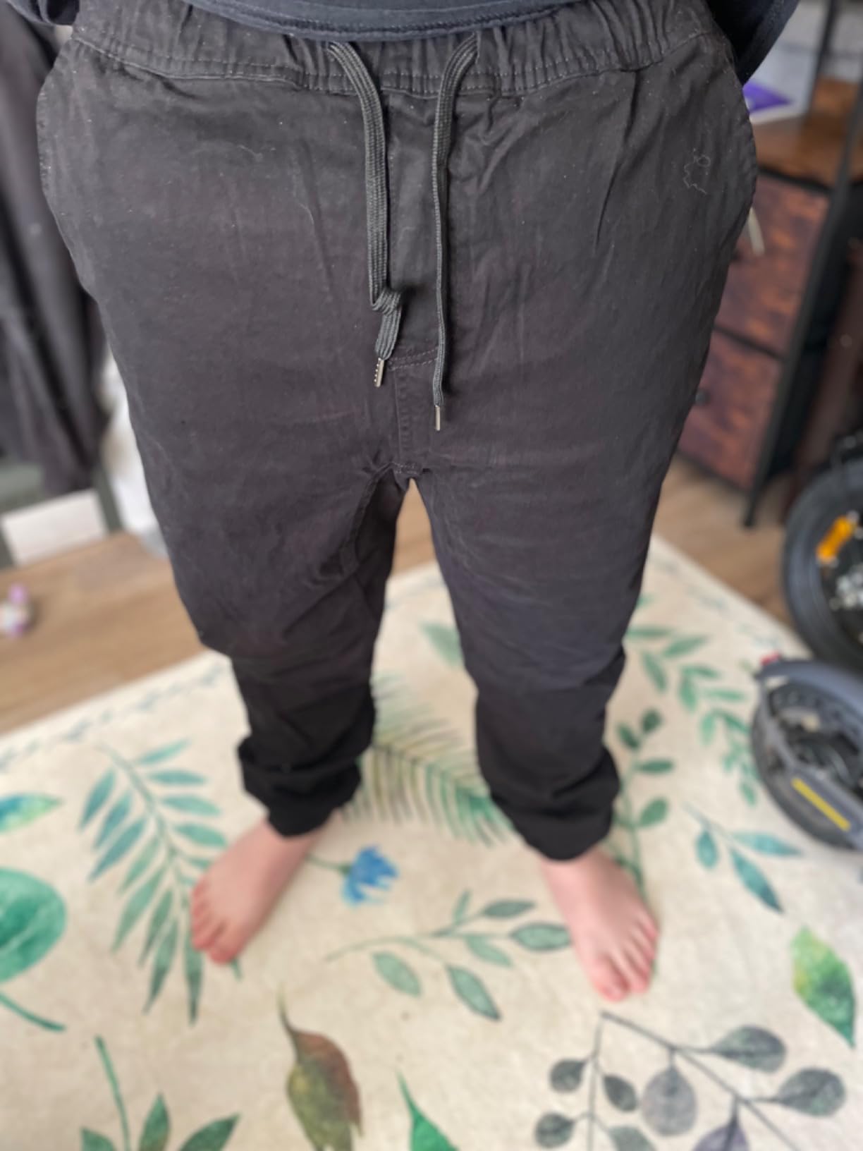 WT02 Mens Jogger Pants in Basic Solid Colors and Stretch Twill Fabric customer photo 2