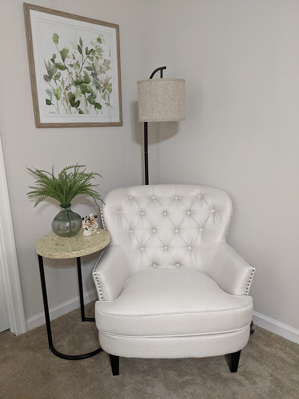 Christopher Knight Home Tafton Fabric Club Chair, Light Blue customer photo 1