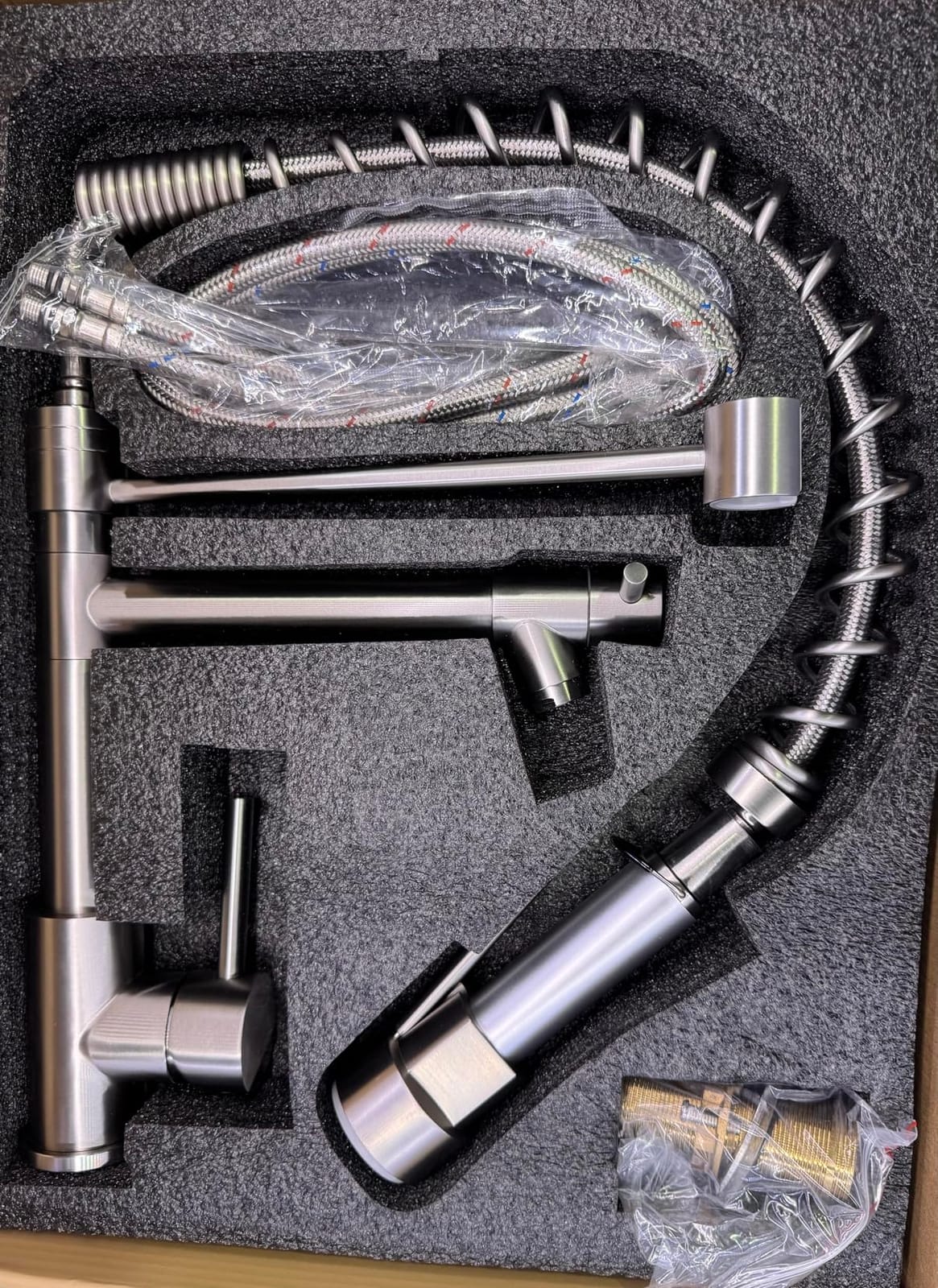 AIMADI Contemporary Kitchen Sink Faucet,Brushed Nickel Stainless Steel customer photo 2