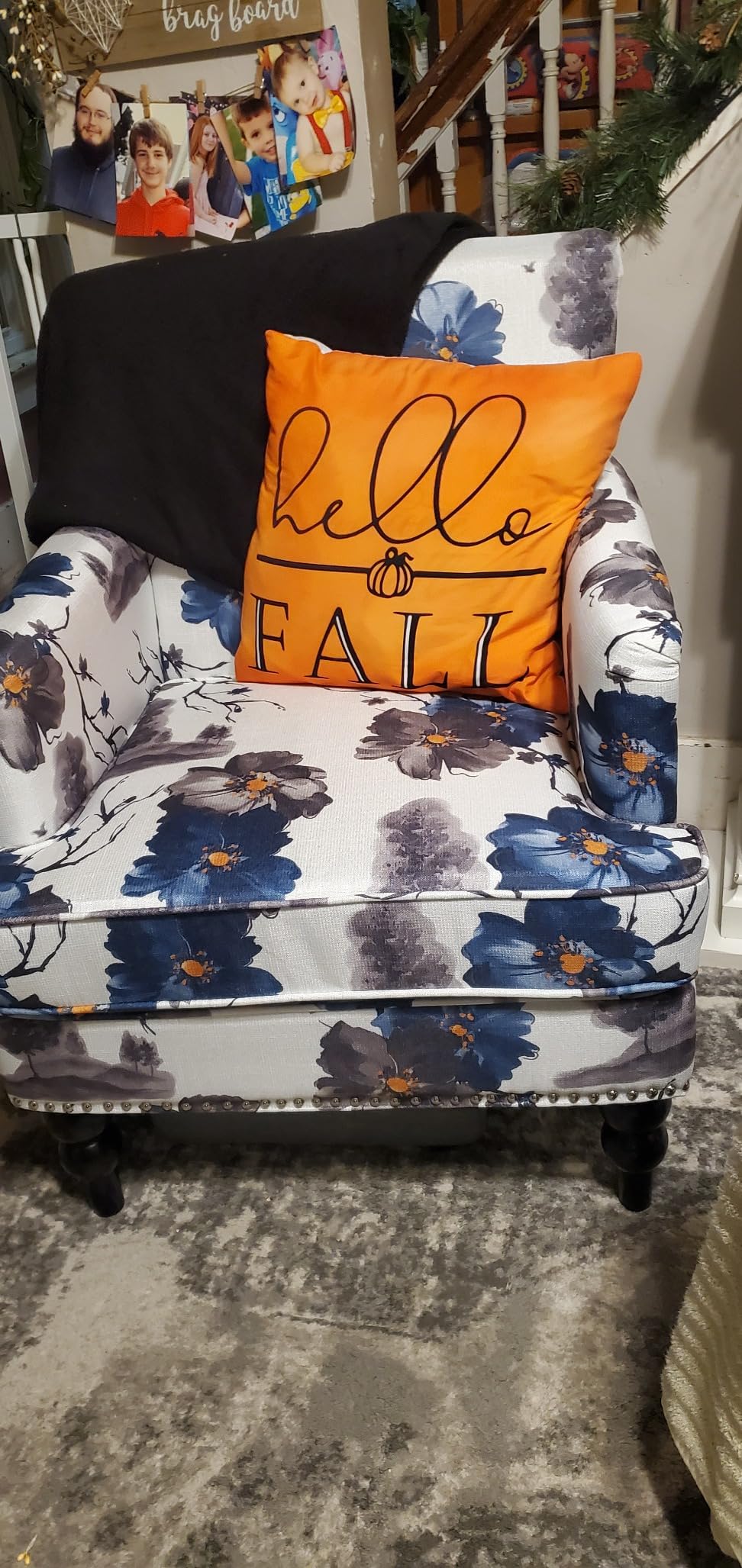 Christopher Knight Home Boaz Fabric Club Chair - Floral Print customer photo 1