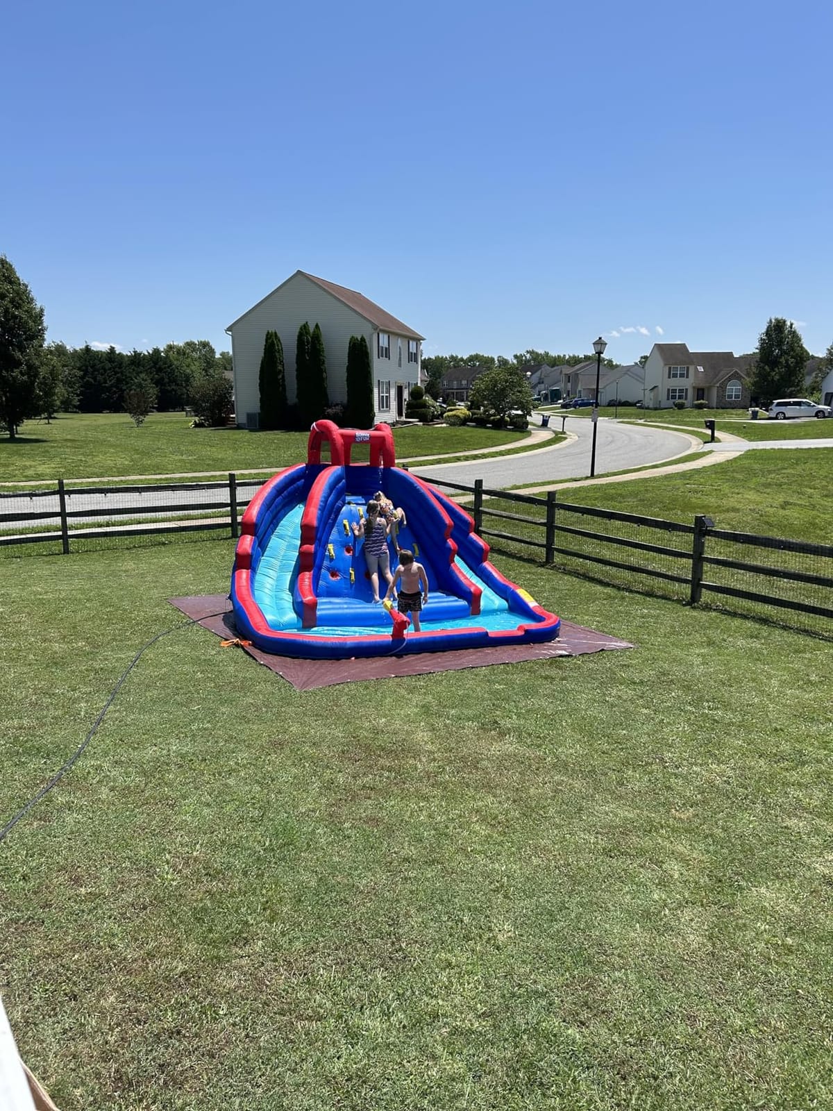 SUNNY & FUN Ultra Climber Inflatable Water Slide Park with Two Slides customer photo 1