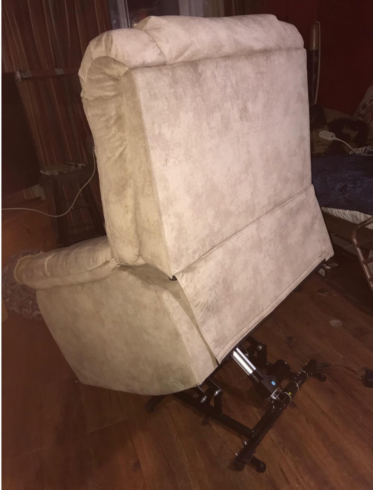 CANMOV Power Lift Electric Recliner Chair for Elderly- Heavy Duty and Safety Motion Reclining Mechanism-Antiskid Fabric Sofa for Living Room, Chocolate customer photo 2