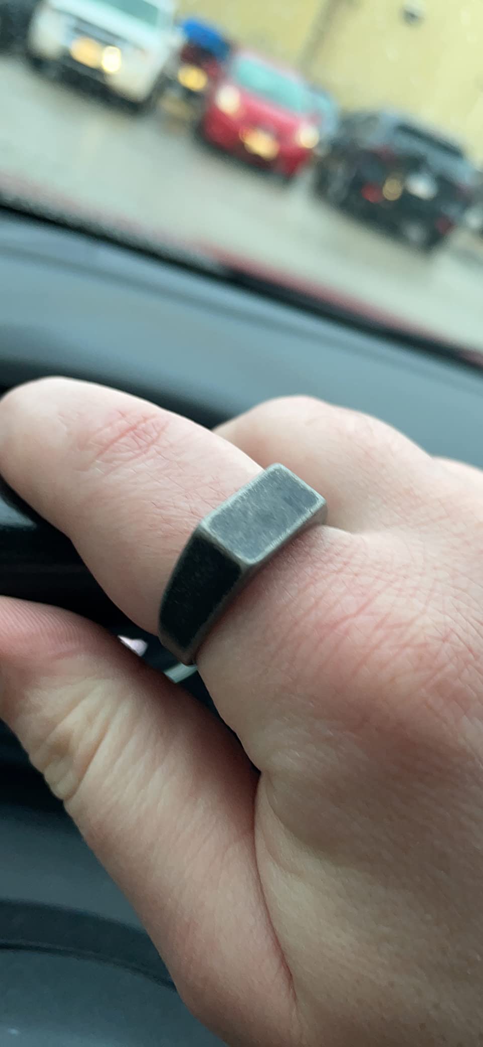 Jude Jewelers Retro Vintage Style Stainless Steel Signet Ring customer photo 2