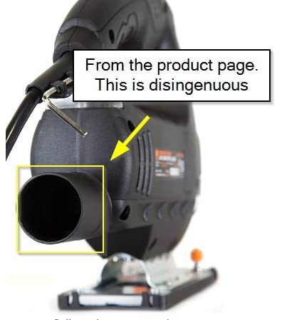 WEN 33606 6.6-Amp Variable Speed Orbital Jig Saw with Laser and LED Light,Black, Silver customer photo 2