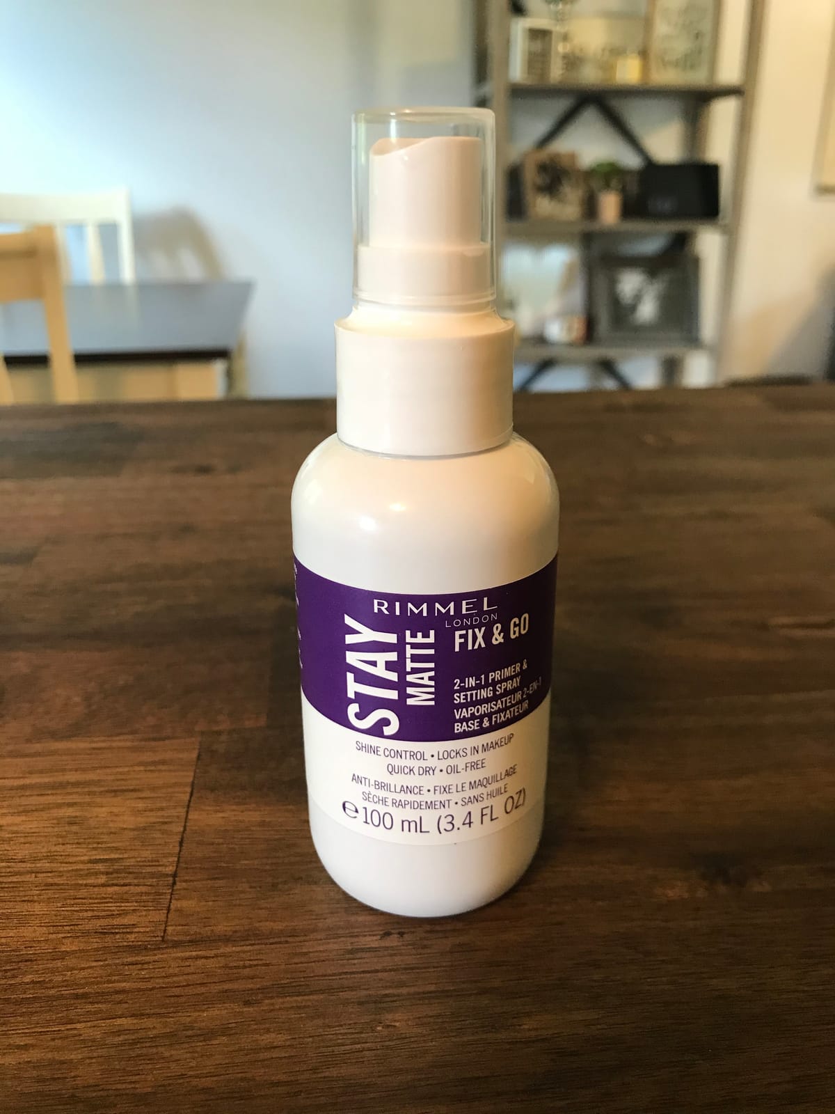 Rimmel London Stay Matte Fix & Go - 001 Transparent - 2-in-1 Primer & Setting Spray, Oil-Free, Locks Makeup into Place, Soothes Skin, 3.3 oz customer photo 2