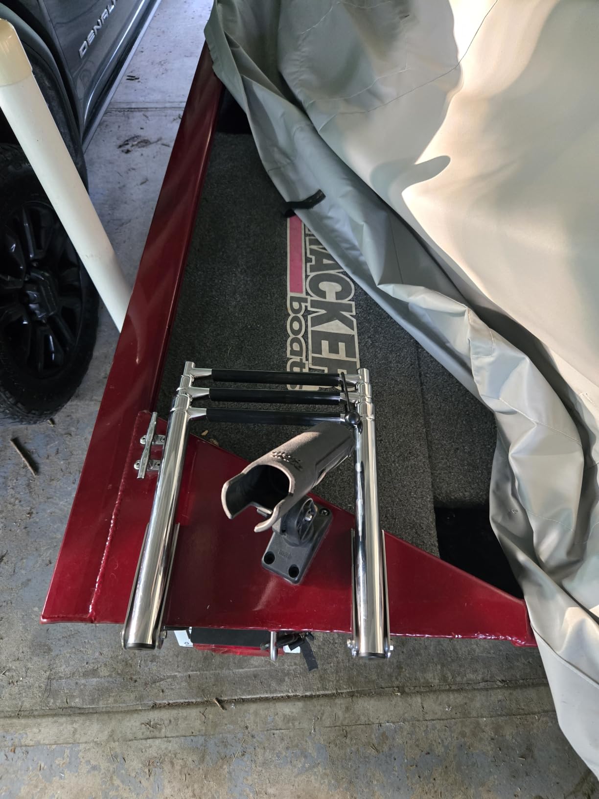 3 Step Boat Ladder, 304 Stainless Steel Telescoping Folding Pontoon Boat Ladder Dock Swim Ladder for Marine Boat Yacht customer photo 2
