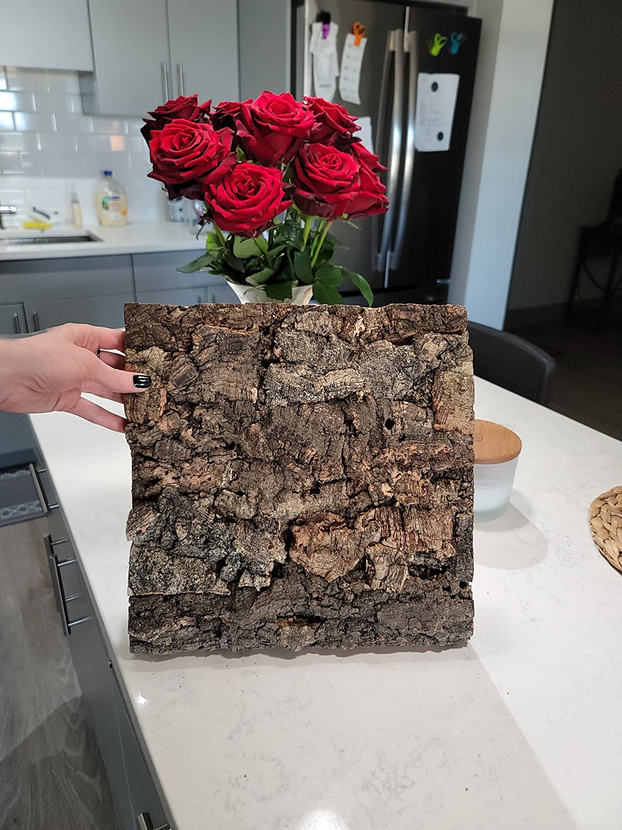 Jelinek Cork Natural Bark Wall Tile 12 x 12 Inch customer photo 1