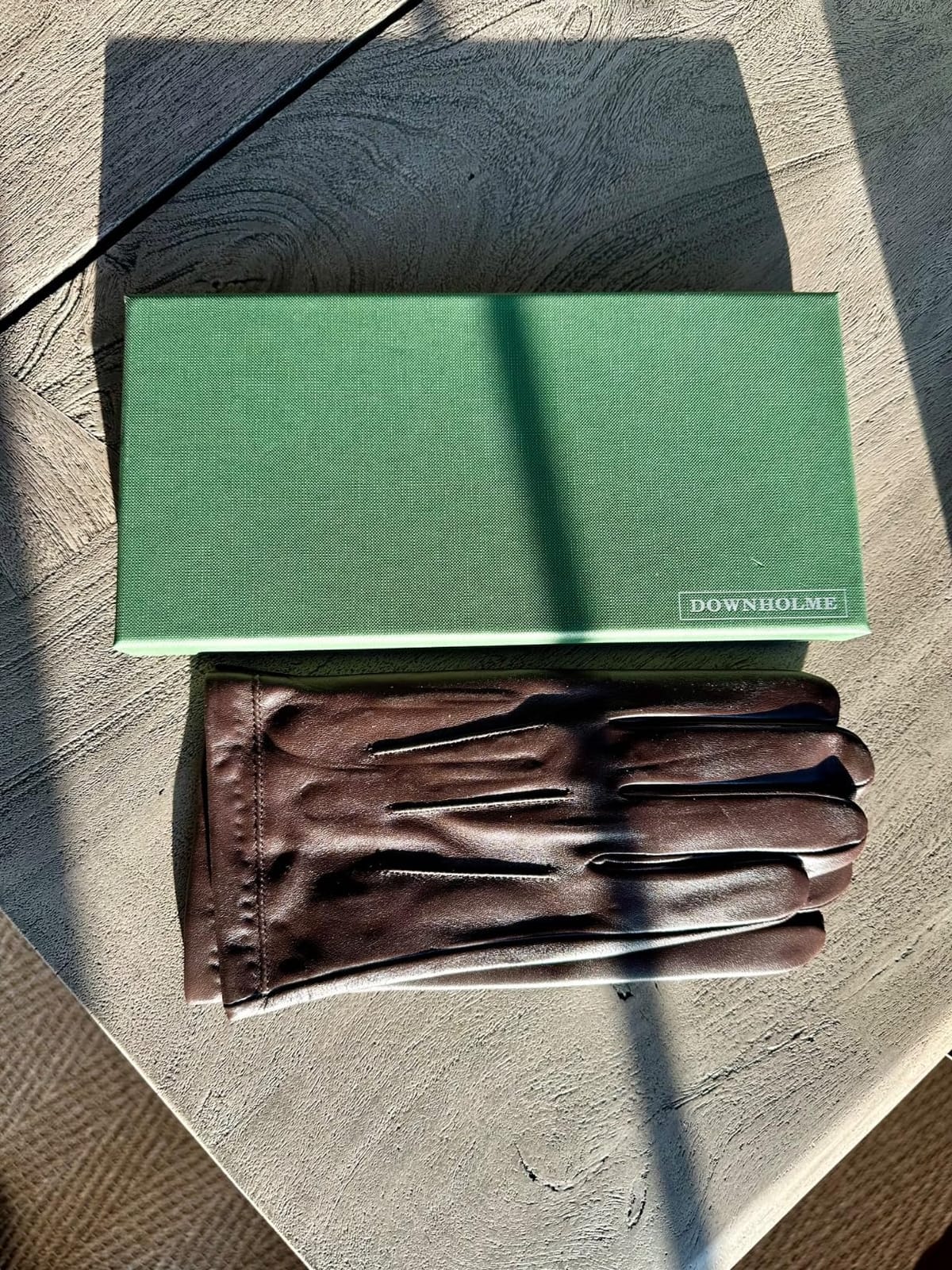 Downholme Classic Leather Cashmere Lined Gloves for Men customer photo 1