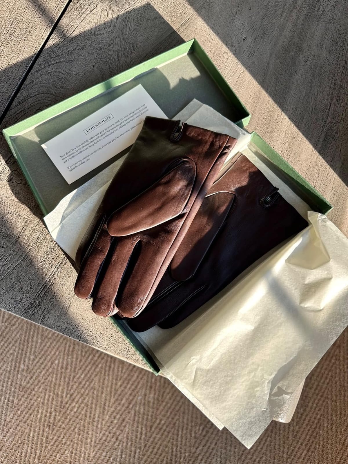 Downholme Classic Leather Cashmere Lined Gloves for Men customer photo 2