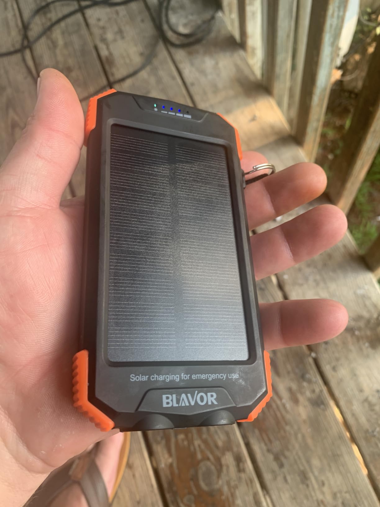 BLAVOR Solar Power Bank 10,000mAh, Portable Wireless Charger, 20W Fast Charging External Battery Pack with USB C for Cell Phones, Solar Panel Charging with Dual Flashlight for Camping customer photo 1