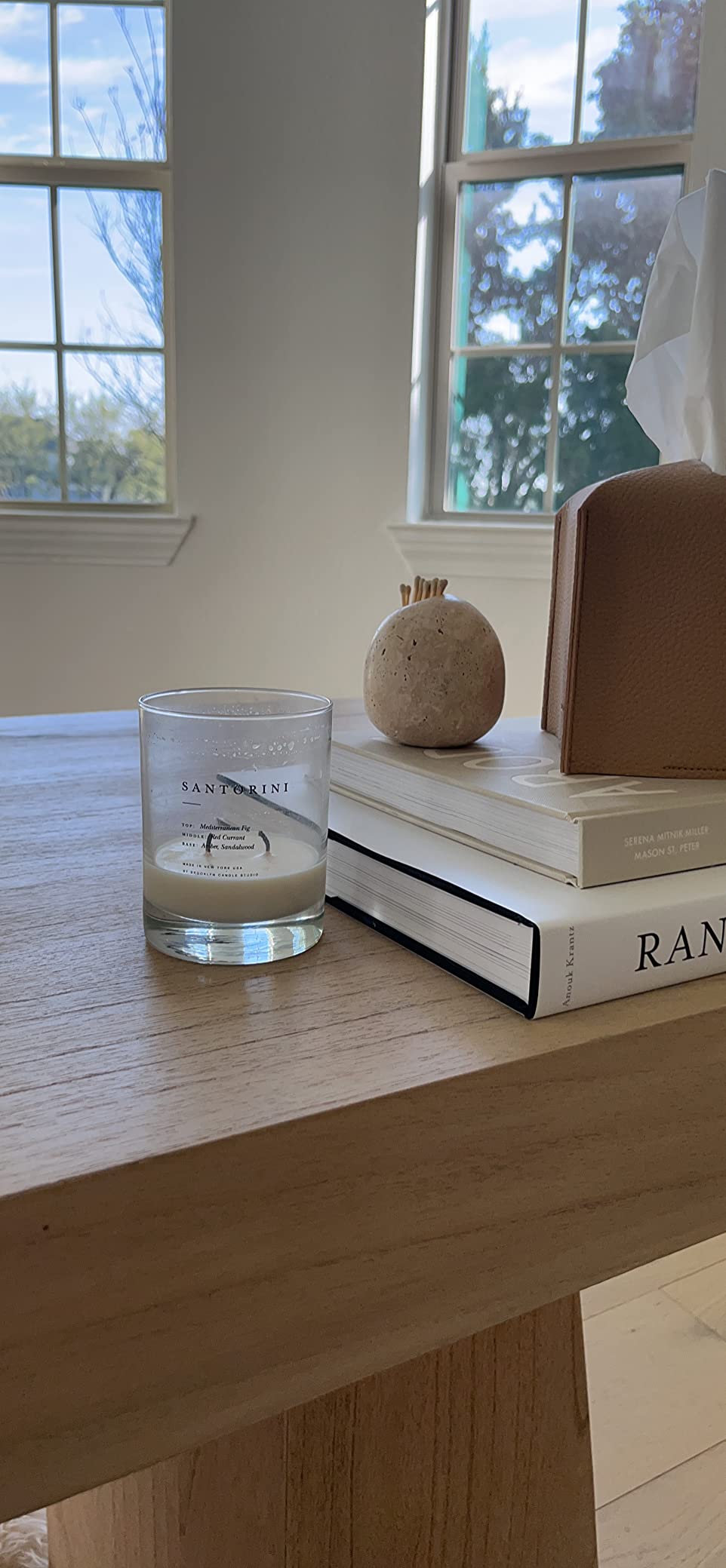 Brooklyn Candle Studio Santorini Classic 2 Wick Candle - Luxury Scented Candle, Vegan Soy Wax, Hand Poured in The USA, 70 Hour Slow Burn Time - 13oz customer photo 1