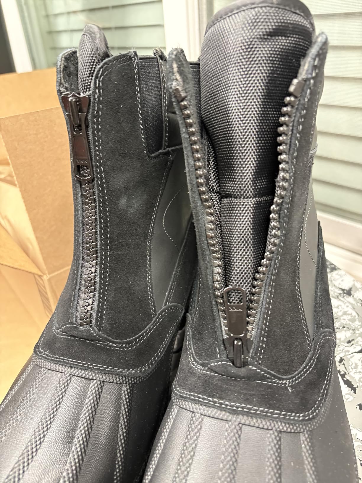 NORTIV 8 Men's Zip Winter Snow Boots Slip on customer photo 2