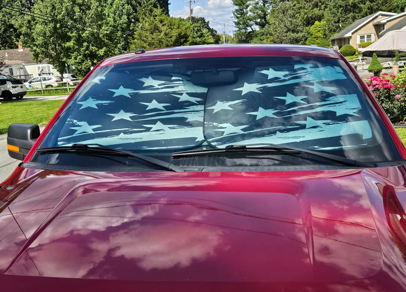 Autoamerics 2-Piece Windshield Sun Shade - 28 x 31 in Each, Medium Fit customer photo 1