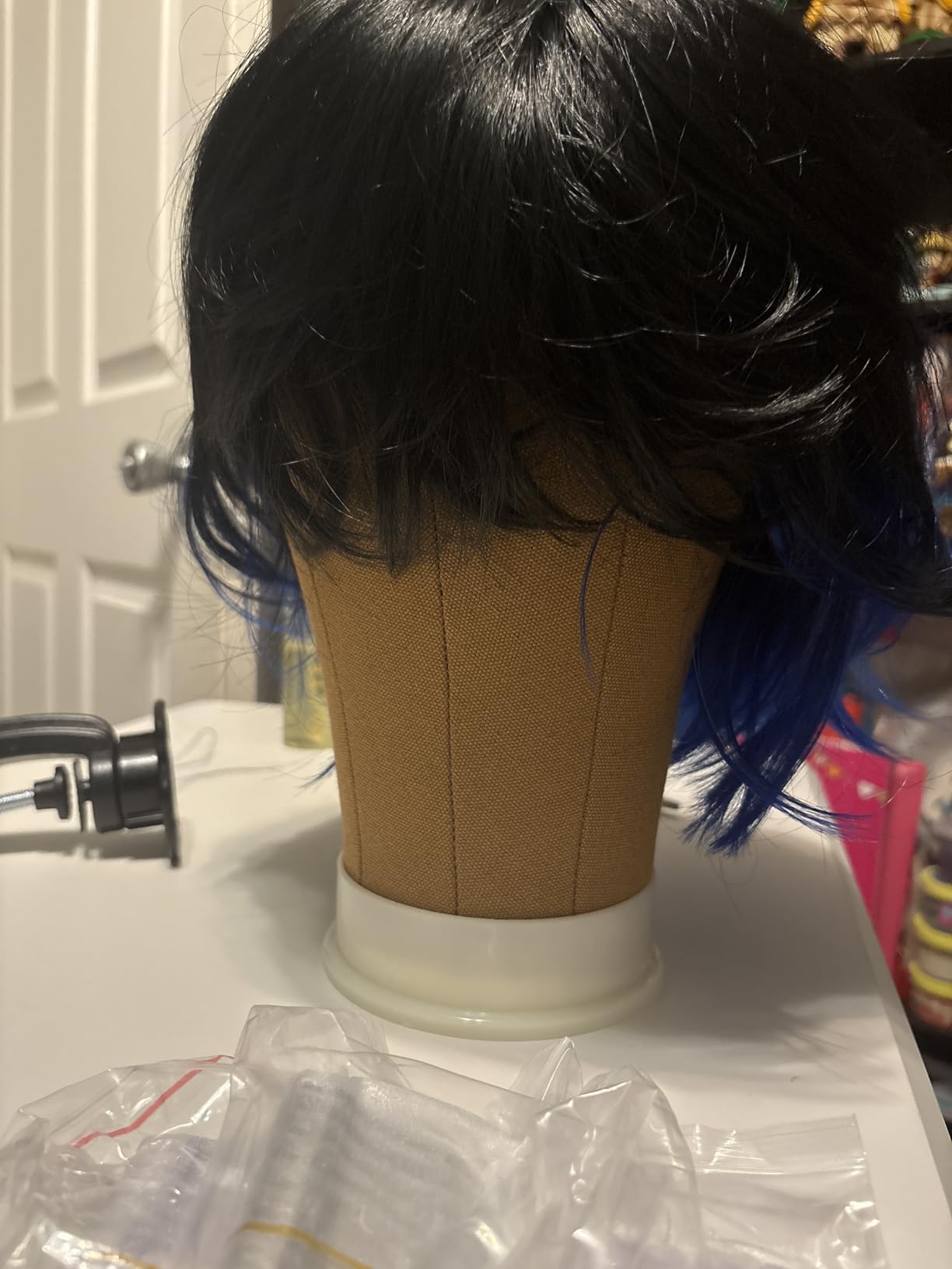 Leeven Poly Mannequin Head With Clamp Canvas Head for Making Wigs 22 Inch customer photo 1