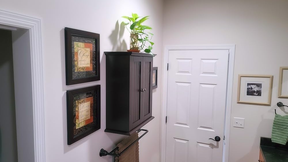 ChooChoo Bathroom Wall Cabinet with 2 Doors, Over The Toilet | 8.8