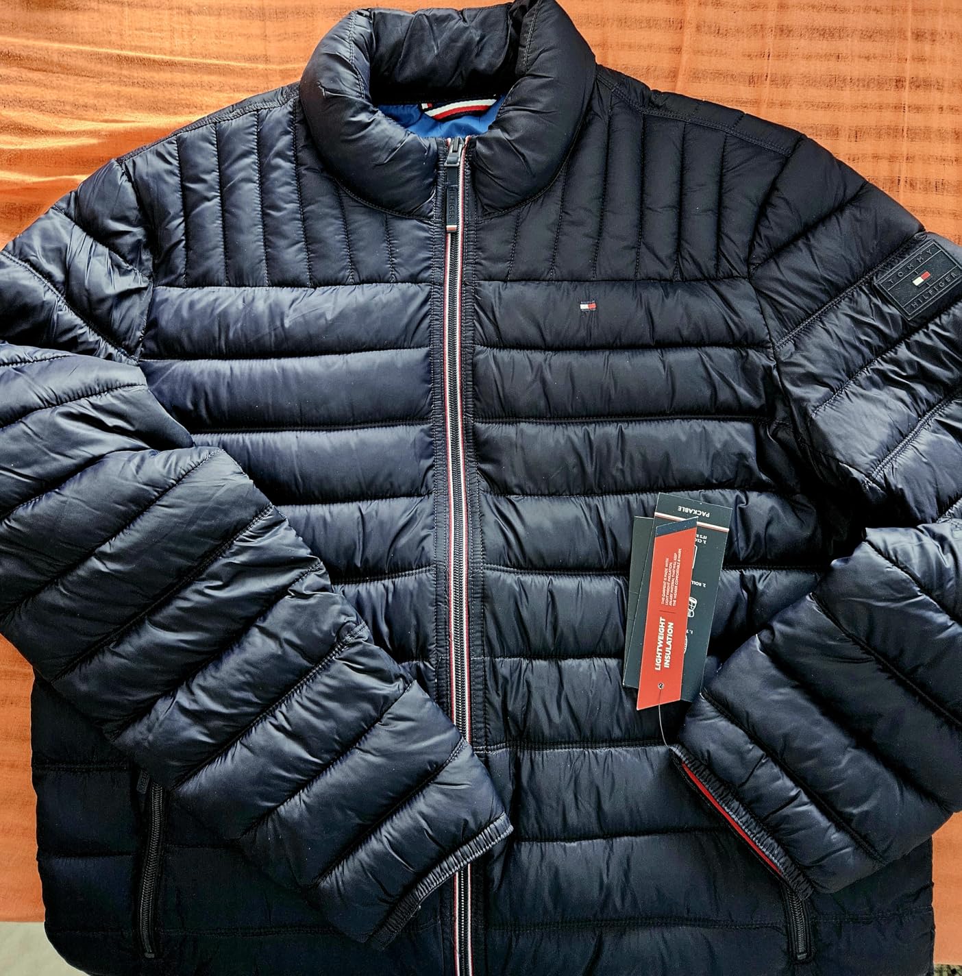 Tommy Hilfiger Mens Embroidered Logo Puffer Jacket customer photo 2