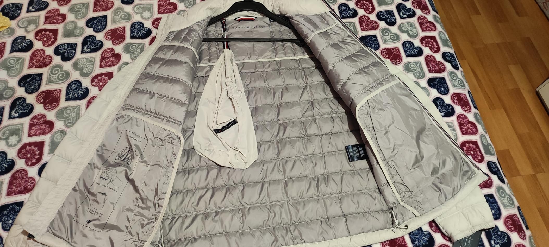 Tommy Hilfiger Mens Embroidered Logo Puffer Jacket customer photo 2