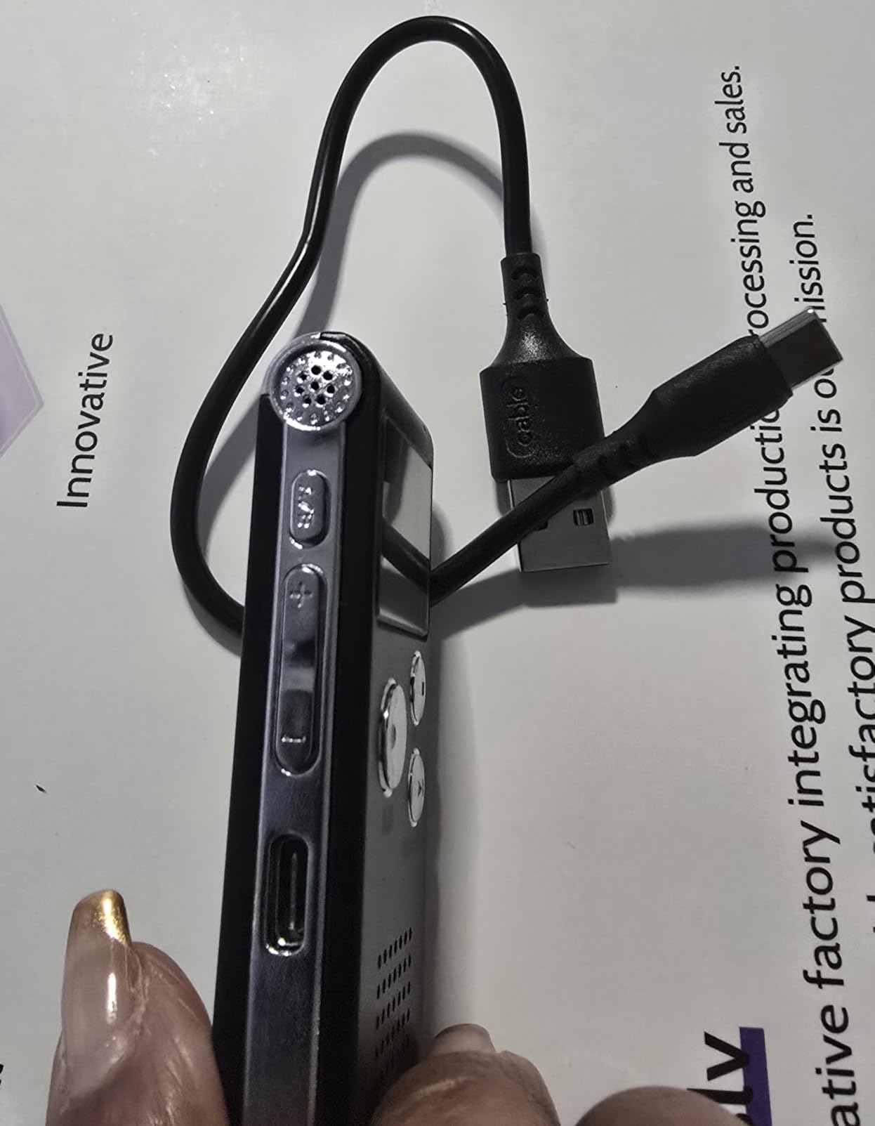 Digital Voice Recorder 16GB Voice Recorder with Playback for Lectures - USB Rechargeable Dictaphone Upgraded Small Tape Recorder Device customer photo 1