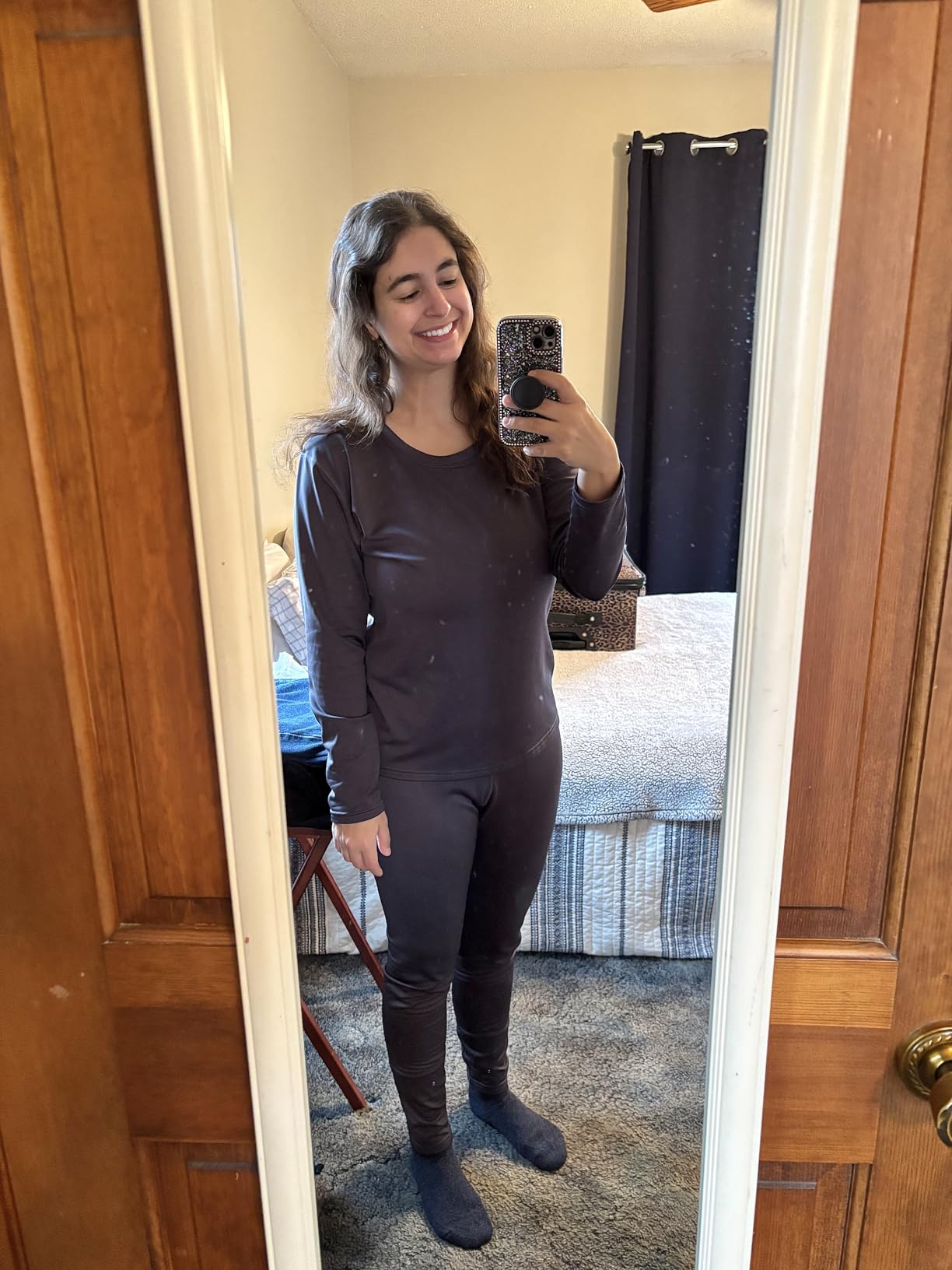 PISIQI Thermal Underwear for Women Long Johns Set Base Layer Fleece Lined customer photo 2