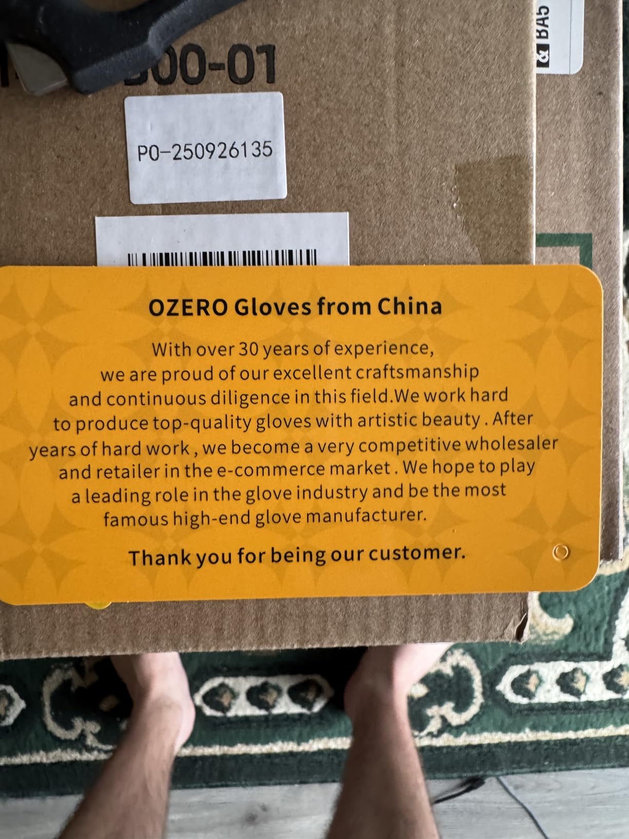 OZERO Winter Mens Gloves Genuine Nappa Leather Warm Wool Lining Touchscreen customer photo 1