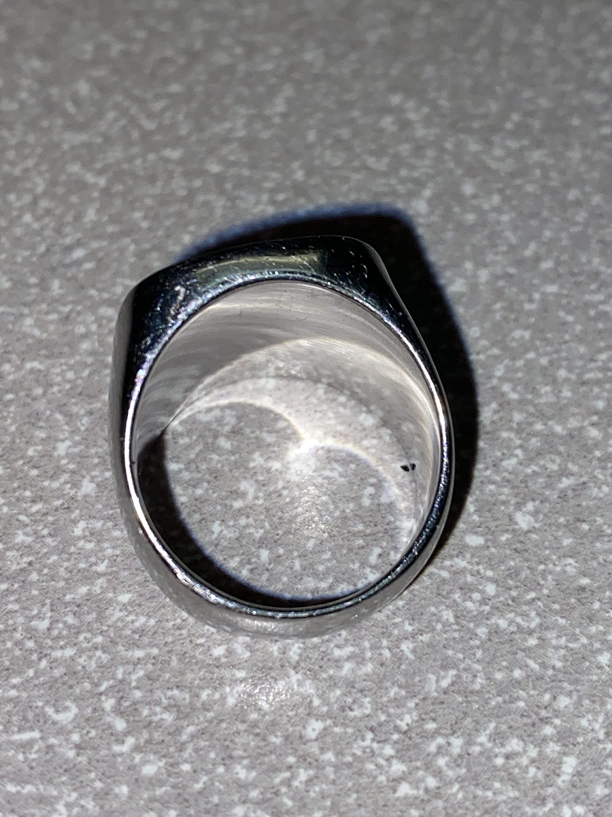 Stainless Steel Classic Simple Plain Black Enamel Signet Pinky Ring Size 4-16 customer photo 1