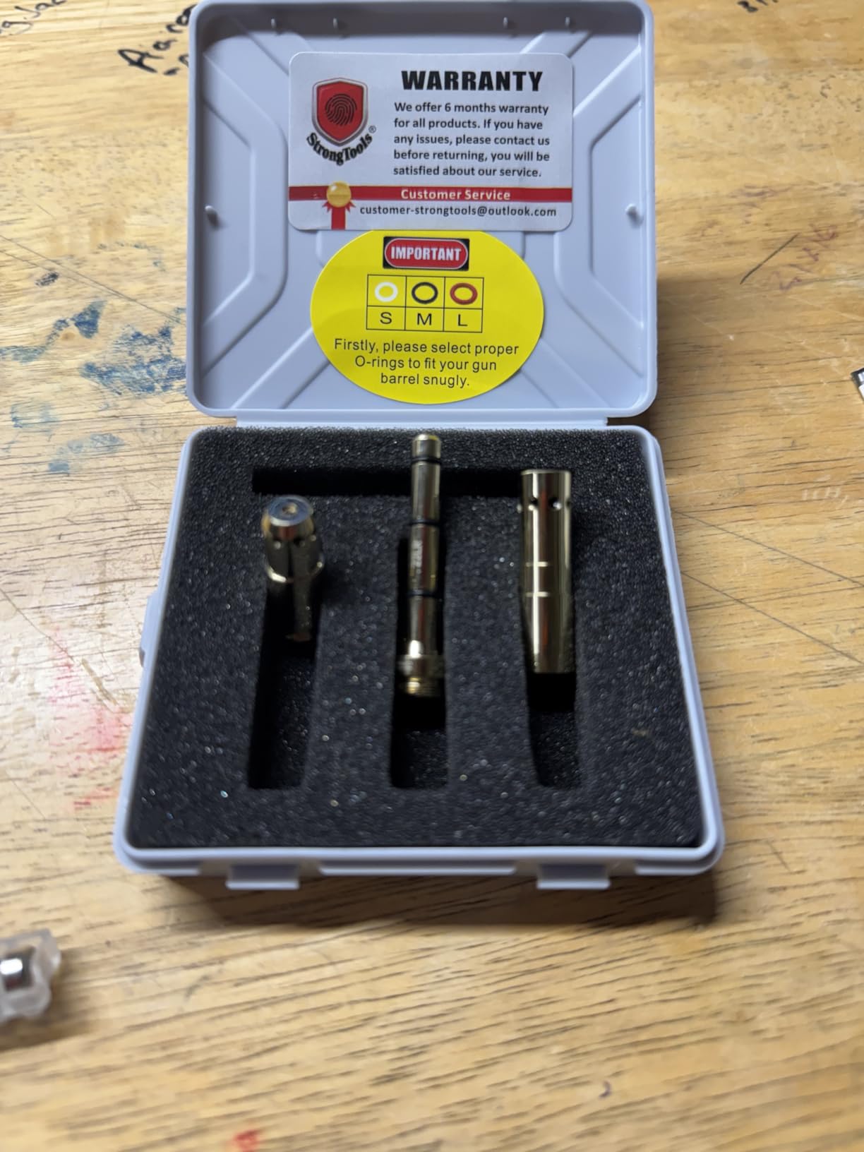 BoreSighter for 22LR/223/9MM/7.62X39MM/30-30/30-06/.25/270/243/308/7MM/ 45ACP Colt Caliber Rifle Scope Handgun Brass Red Dot Boresight Kit for Hunting with AG3 Batteries (Special, Bullet Type) customer photo 2