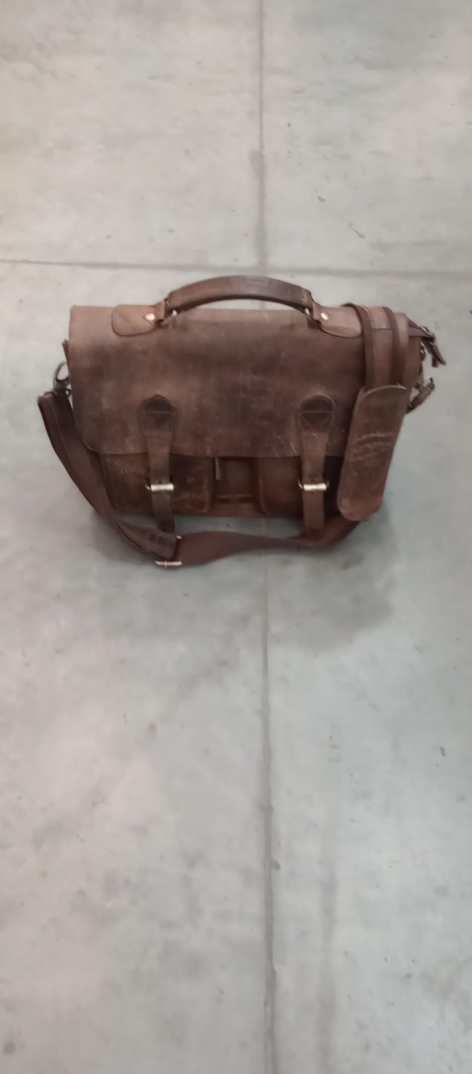 cuero Retro Brown Laptop Messenger Bag Office Briefcase Crossbody Travel Bag For Men And Women Bag Office Laptop Bag customer photo 1