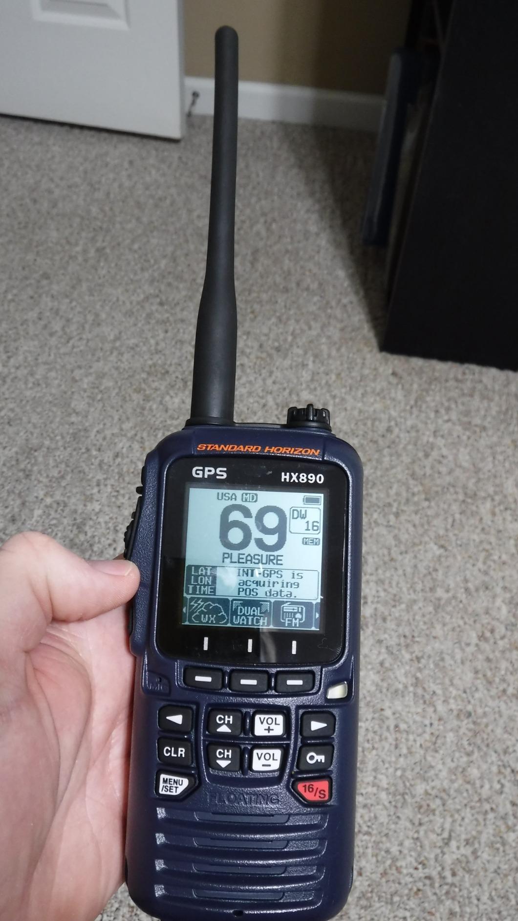 Standard Horizon HX890 Handheld VHF Navy Blue - Floating 6 Watt Class H DSC Two Way Radio customer photo 2
