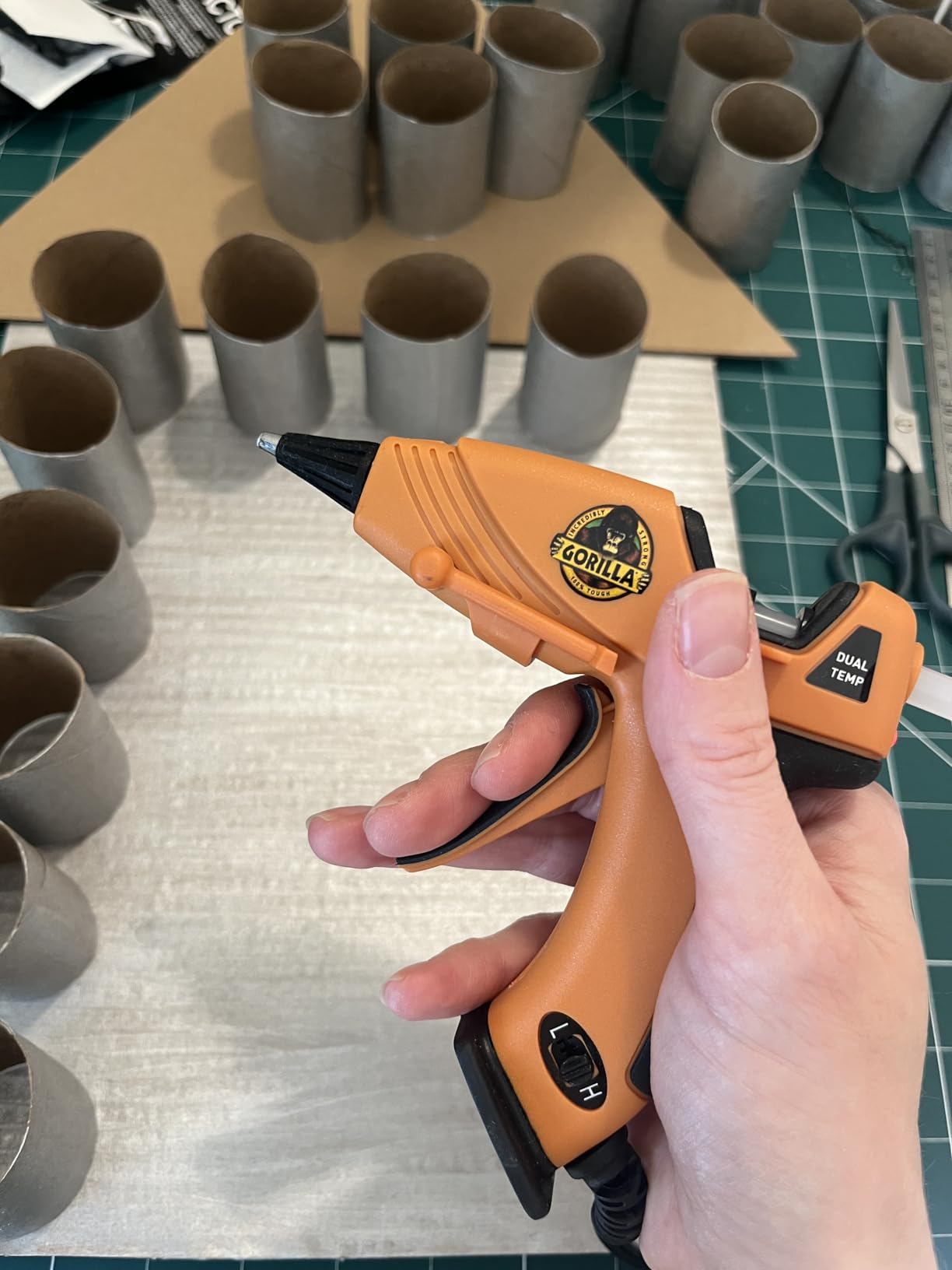 Gorilla Mini Hot Glue Gun Kit, Dual Temp, Includes 30 Sticks customer photo 2