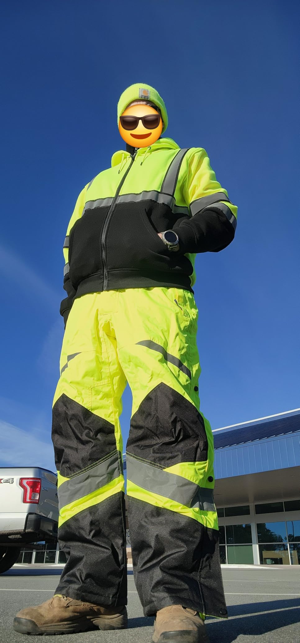 Ergodyne GloWear 8928 Insulated Thermal Bib Overalls, High Visibility, Weather-Resistant customer photo 2