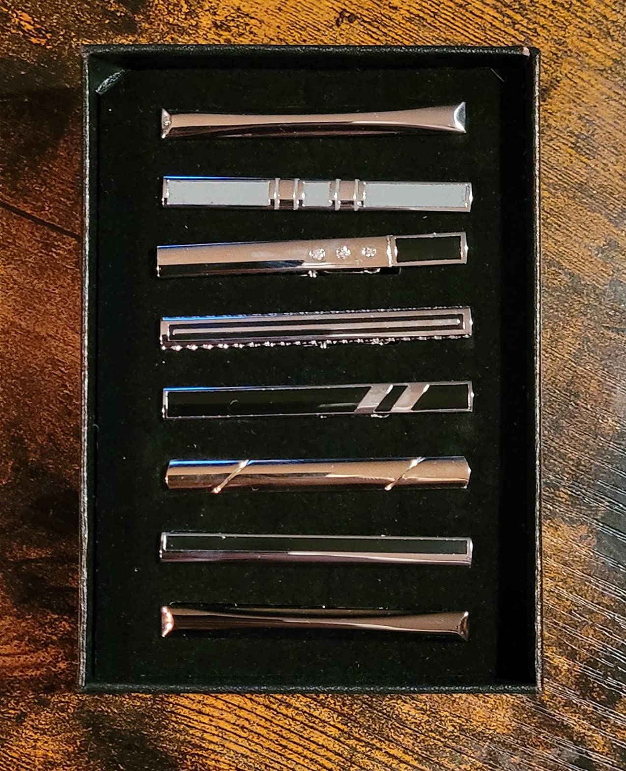 Tie Clips for men Tie Bar Clip Set for Regular Ties Necktie Wedding Business Tie Pin Clips customer photo 2