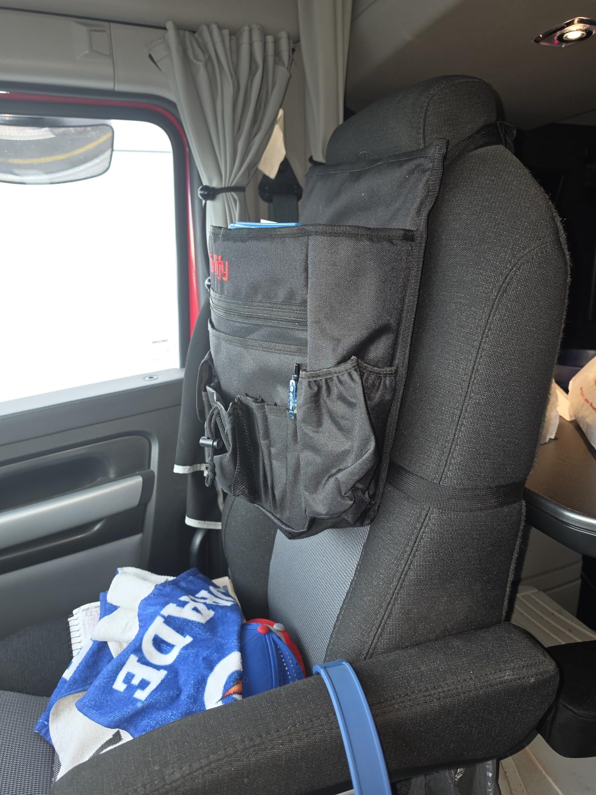 Tidify Car Front Seat Organizer [2025 UPDATED] with Dedicated Tablet and Laptop Storage Stabilizing Side Straps Soft Adjustable Shoulder Strap and Hardened Buckles Your Office Away from Office. customer photo 1
