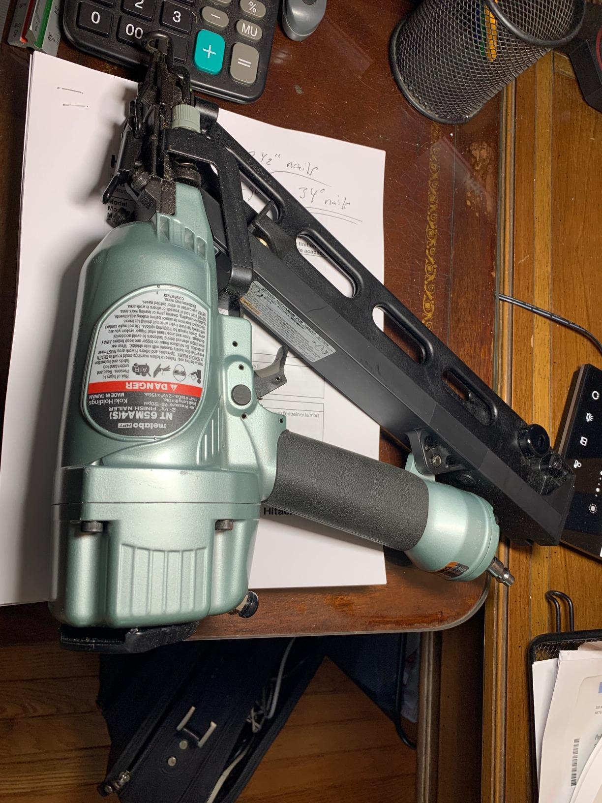 Metabo HPT 15 Gauge Angled Finish Nailer, Selective Actuation, NT65MA4 | Pneumatic Power Tool, Air Duster Included, 1-1/4 to 2-1/2 in Fasteners, Crown & Base Molding Applications customer photo 1