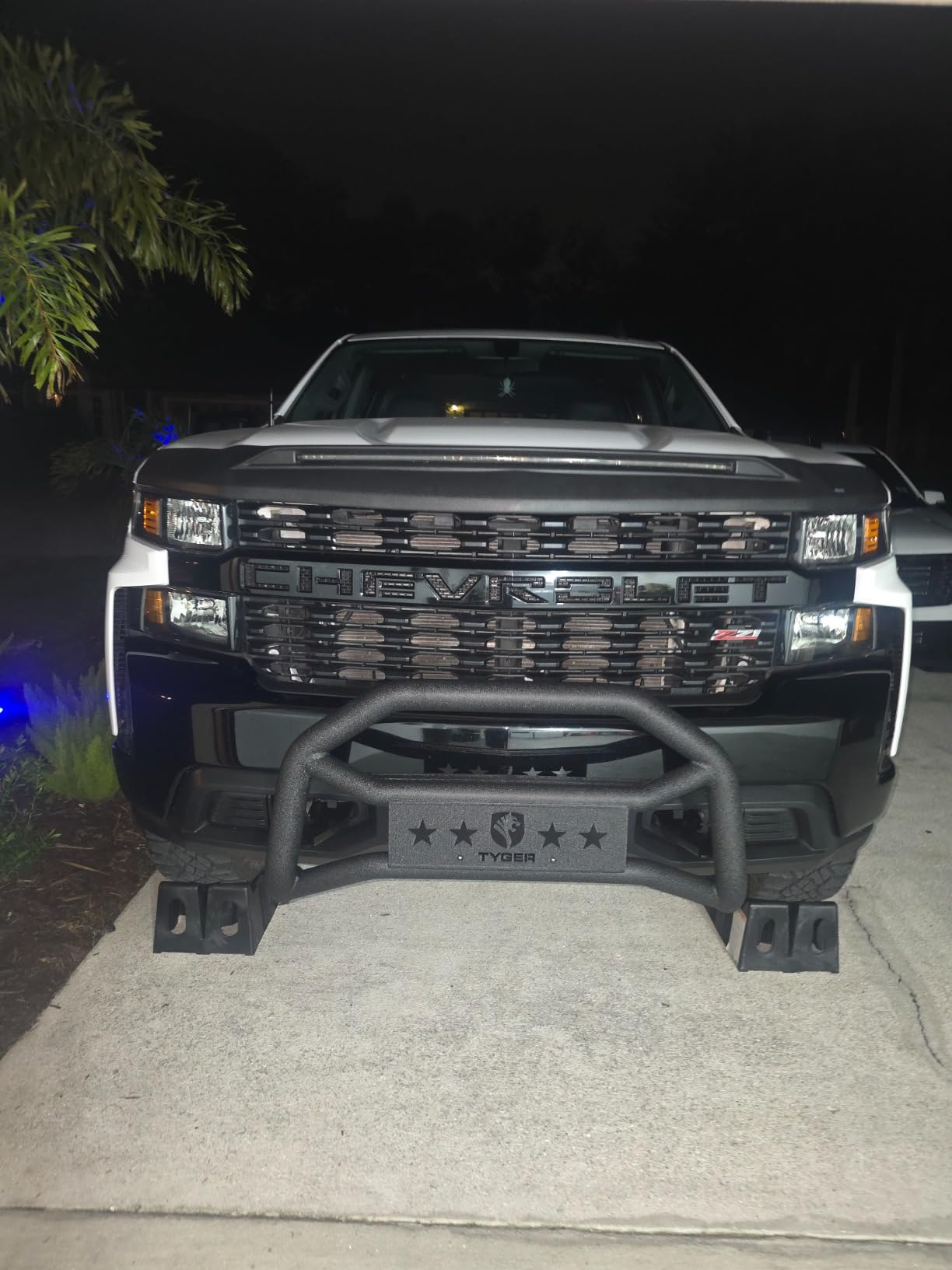 Tyger Auto TG-GD6C60508 Front Bumper Guard Compatible with 2019-2026 Chevy Silverado 1500; 2022 Silverado 1500 LTD (Not fit 2019-2021 LD) | Textured Black | Light Mount | Bull Bar customer photo 2