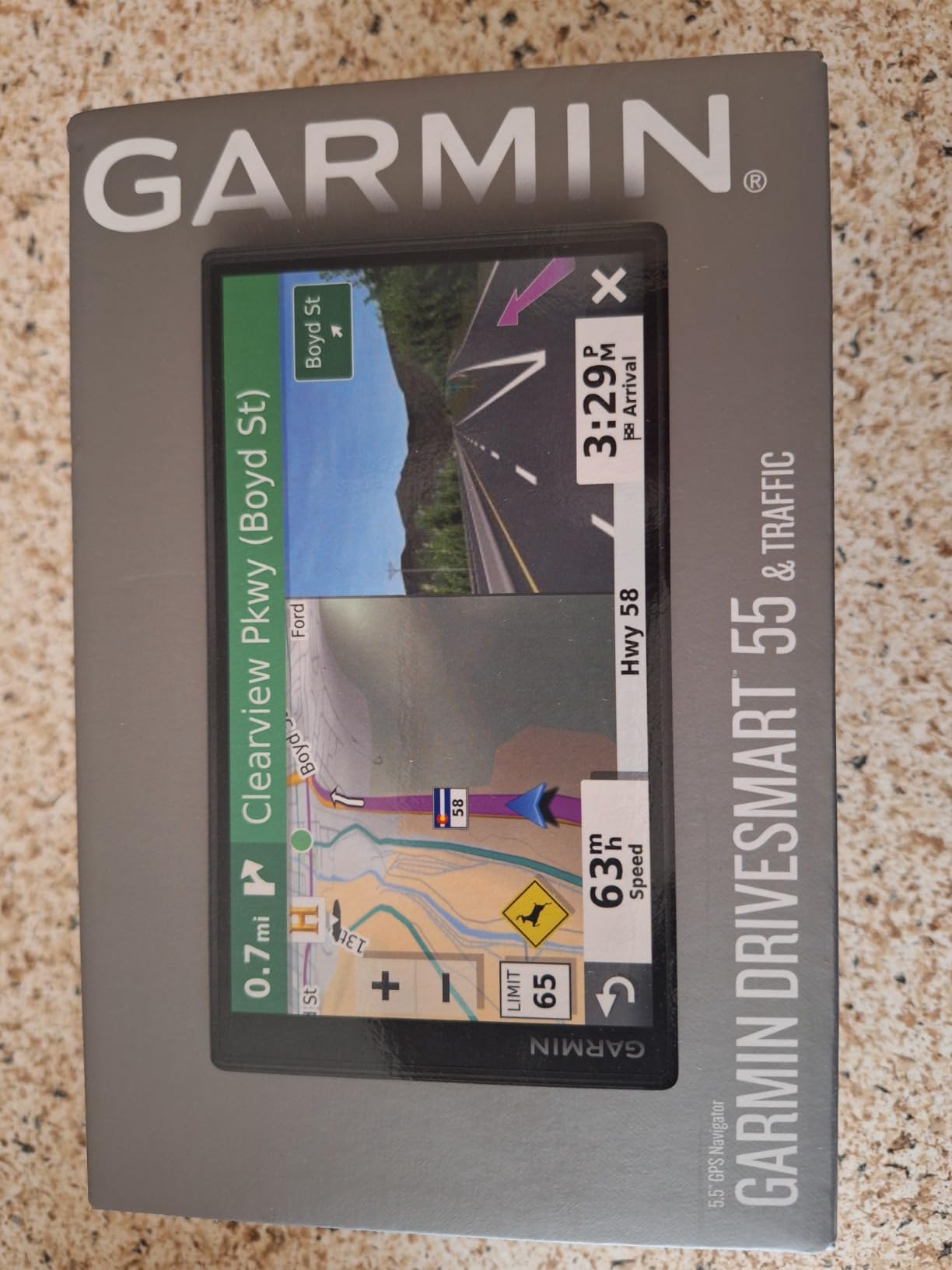 Garmin DriveSmart 55 and Traffic, GPS Navigator, 5.5” Display, Simple On-Screen Menus, Easy-to-See Maps customer photo 1