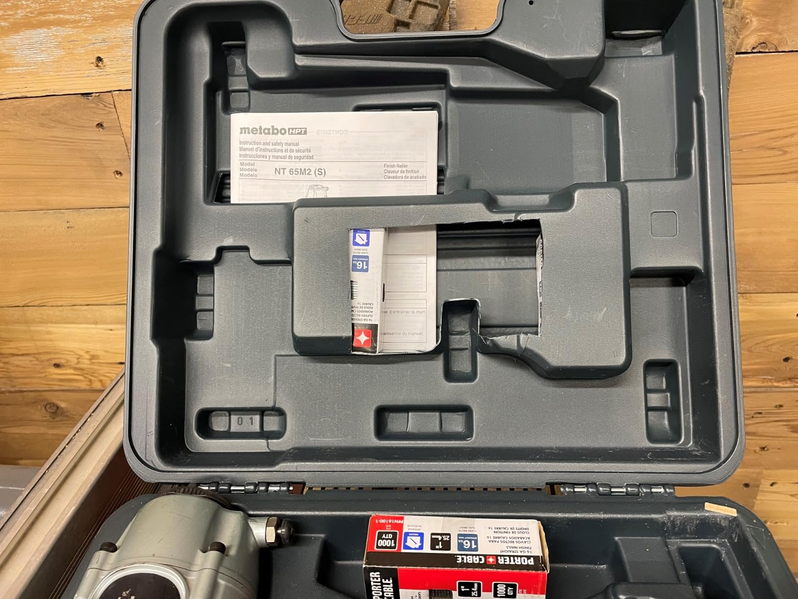 Metabo HPT Finish Nailer with Air Duster, Pro-Preferred Pneumatic Power Nailers, Ideal for Molding, Chair Rail, and Cabinetry, Lightweight 3.7 lbs, 16 Gauge, 1″ to 2-1/2″ Finish Nails, NT65M2S | Pneumatic Power Nailers, Air Duster Included, Molding and Cabinetry Use, 3.7 lbs, Chair Rail Trim Work customer photo 1