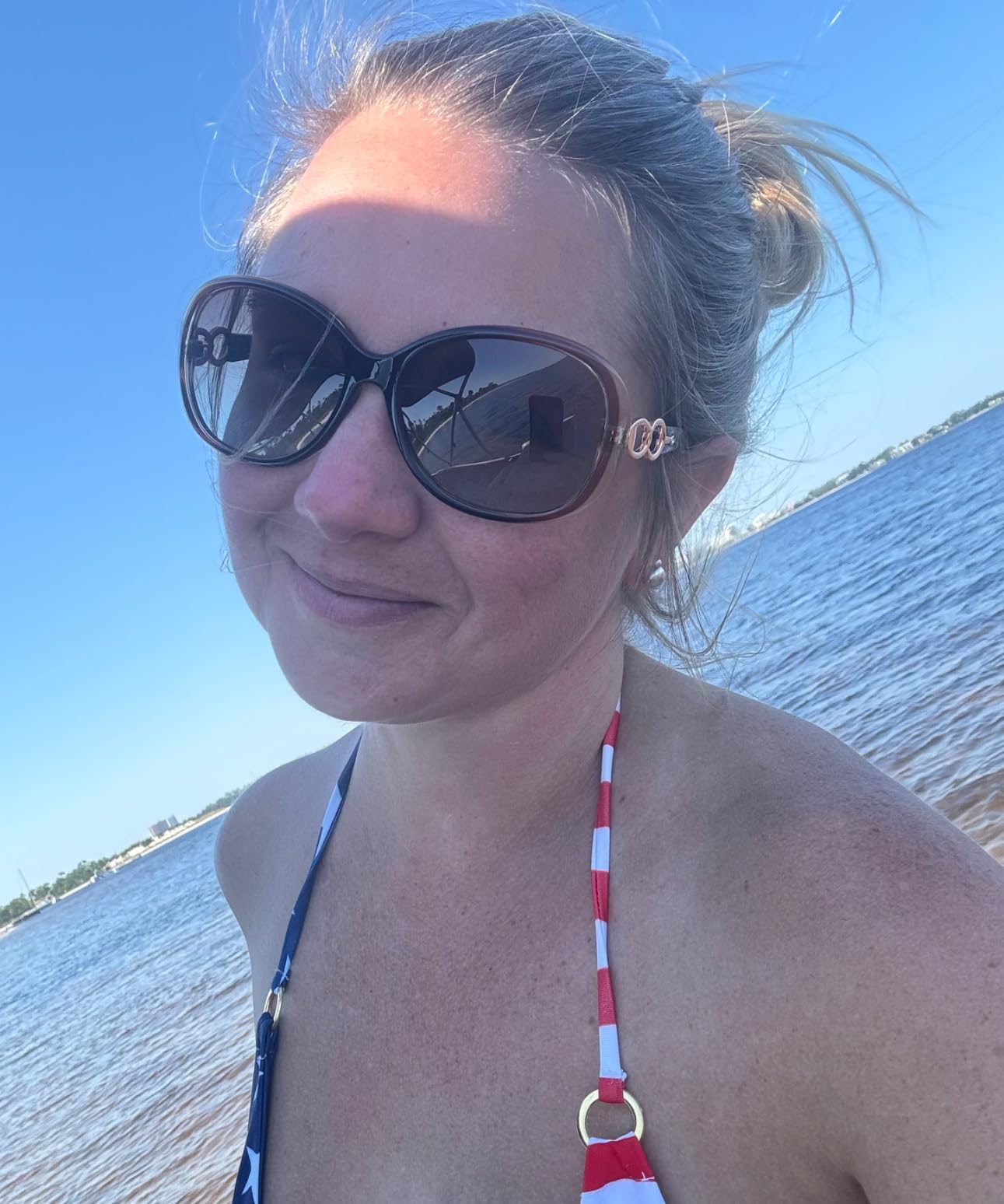 Sunier Sunglasses Womens Polarized, Trendy Oversized Big UV400 Sun Glasses customer photo 2