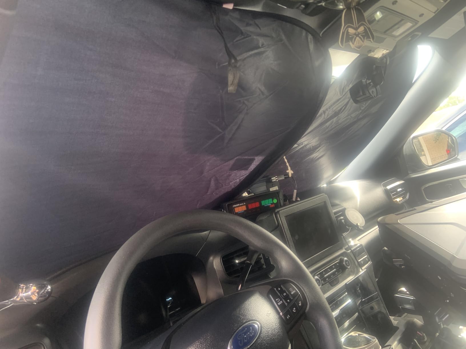 Magnelex Windshield Sun Shade - Reflective Fabric Blocks Sun and Keeps Your Vehicle Cool, Foldable Sun Shield for Car (Universal Fit) customer photo 2